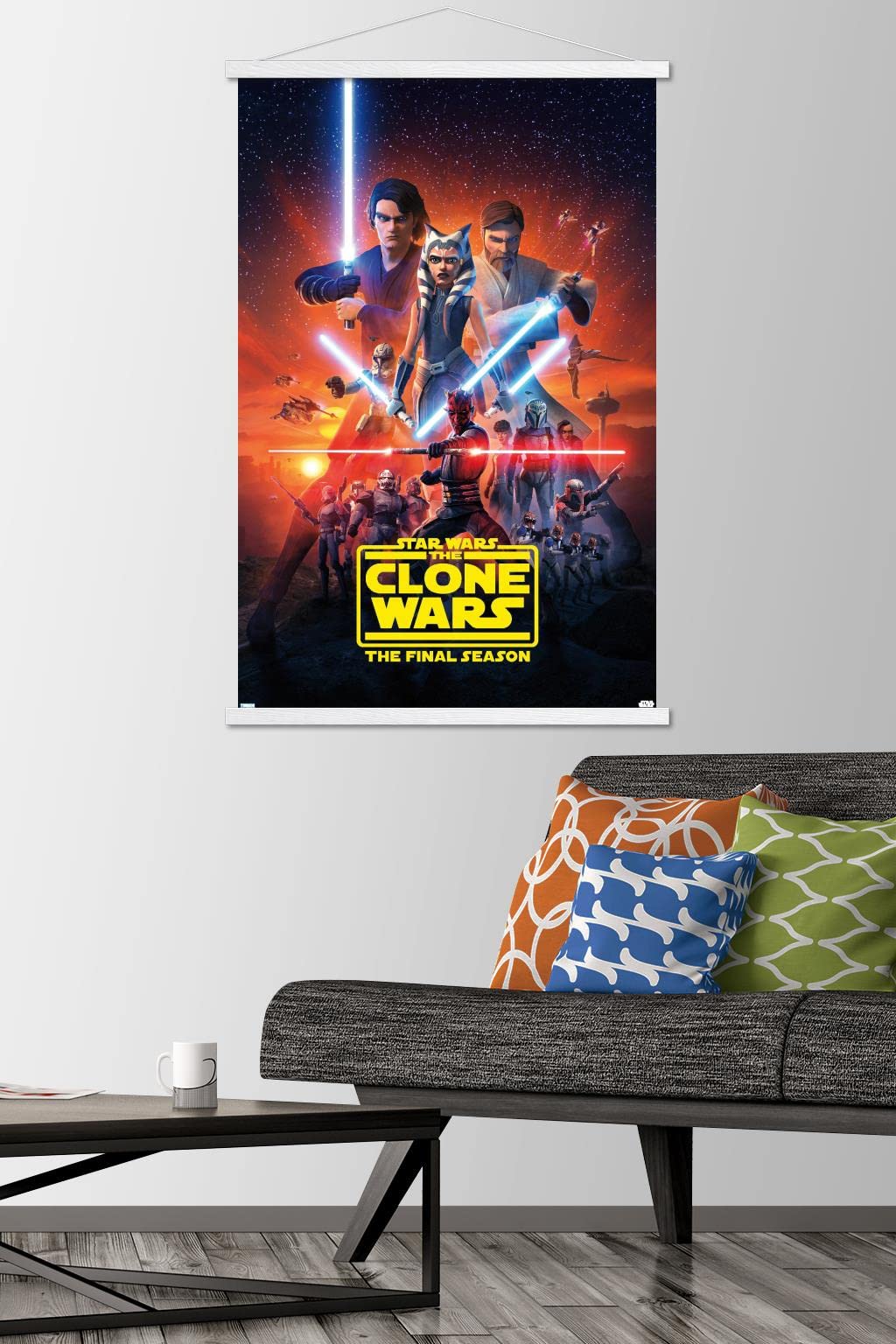 Trends International Star Wars: The Clone Wars - Season 7 Key Art Wall Poster, 22.375'' X 34'', Premium Print And White Hanger B