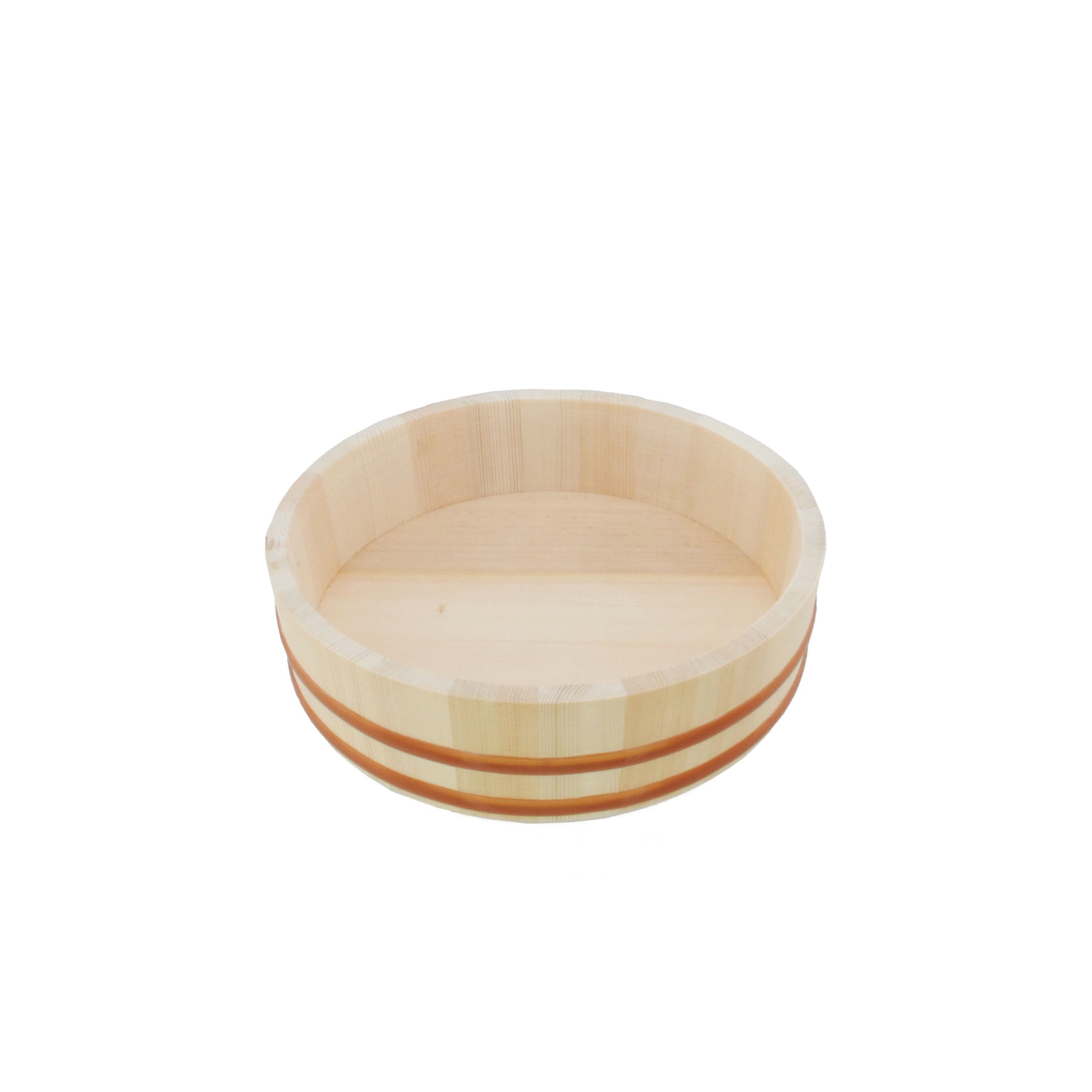 Bamboomn 10.6'' Hangiri Oke Sushi Rice Cooling Bowl/Tub With 19 Pieces Sushi Making Serving Accessory Kit - Small