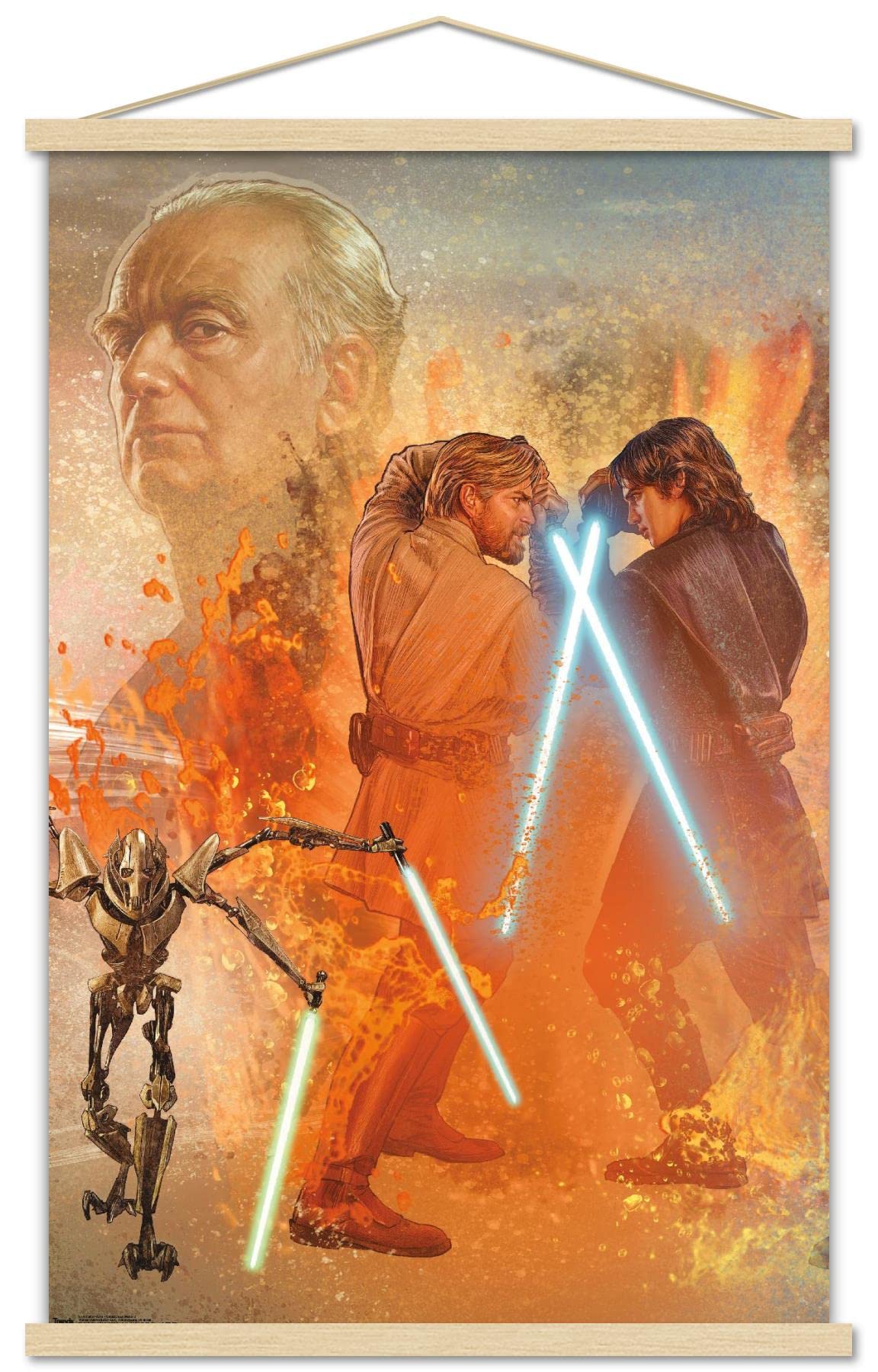 Trends International Star Wars: Revenge Of The Sith - Celebration Mural Wall Poster, 22.375'' X 34'', Premium Print And Beechwoo