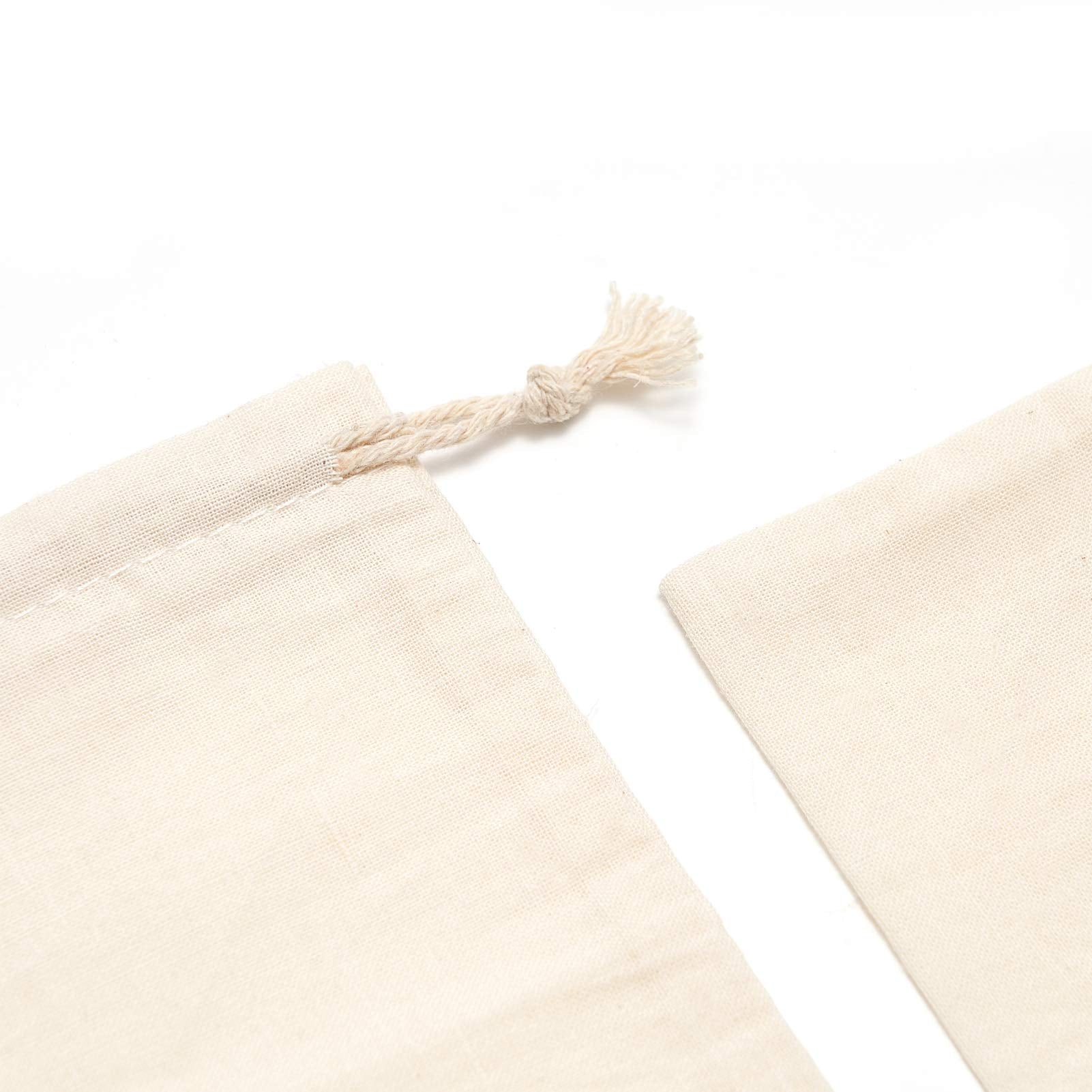 Tendwarm 20 Pieces 8X10 Inches Cotton Drawstring Bags Reusable Muslin Sachet Bag For Party Wedding Storage Home Supplies