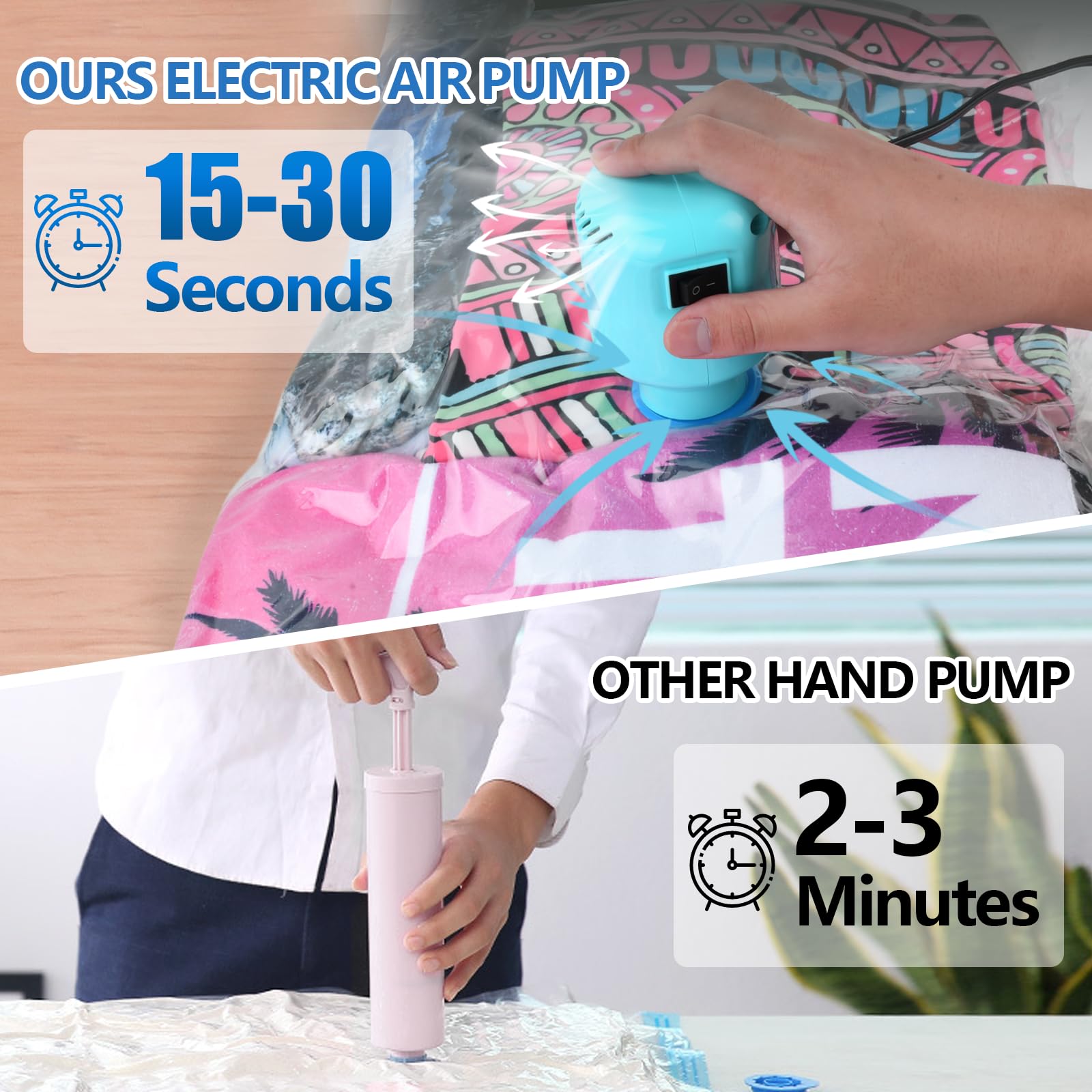 Kissleaf Electric Pump For Vacuum Storage Bags, Air Pump For Storage Bags,Portable Vacuum Pump For Various Vacuum Sealer Bags (N