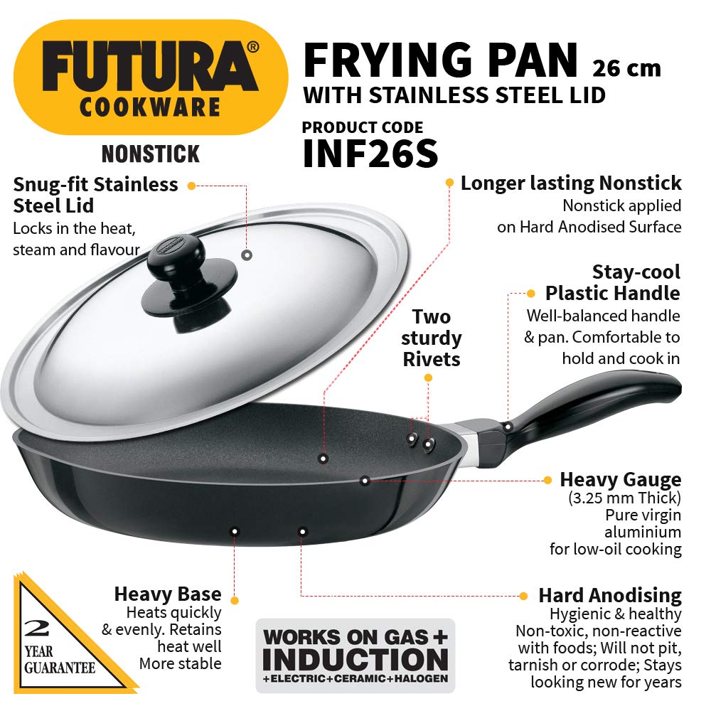 Futura Induction Iq21 Frying Pan, Small, Black