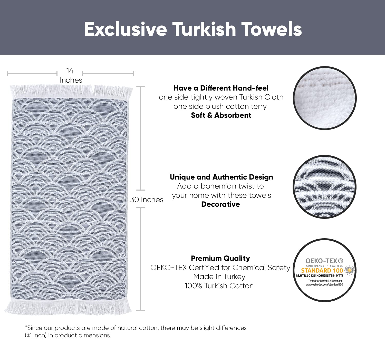 Sea Me At Home Hand Towels For Bathroom, Cotton Kitchen Hand Towels, 100% Cotton Turkish Hand Towel Set Of 2, Decorative Towel S