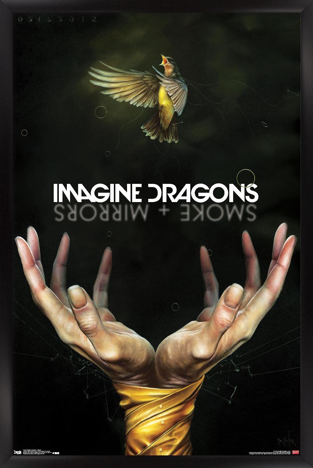 Trends International Imagine Dragons - Smoke Wall Poster, 22.375'' X 34'', Black Framed Version