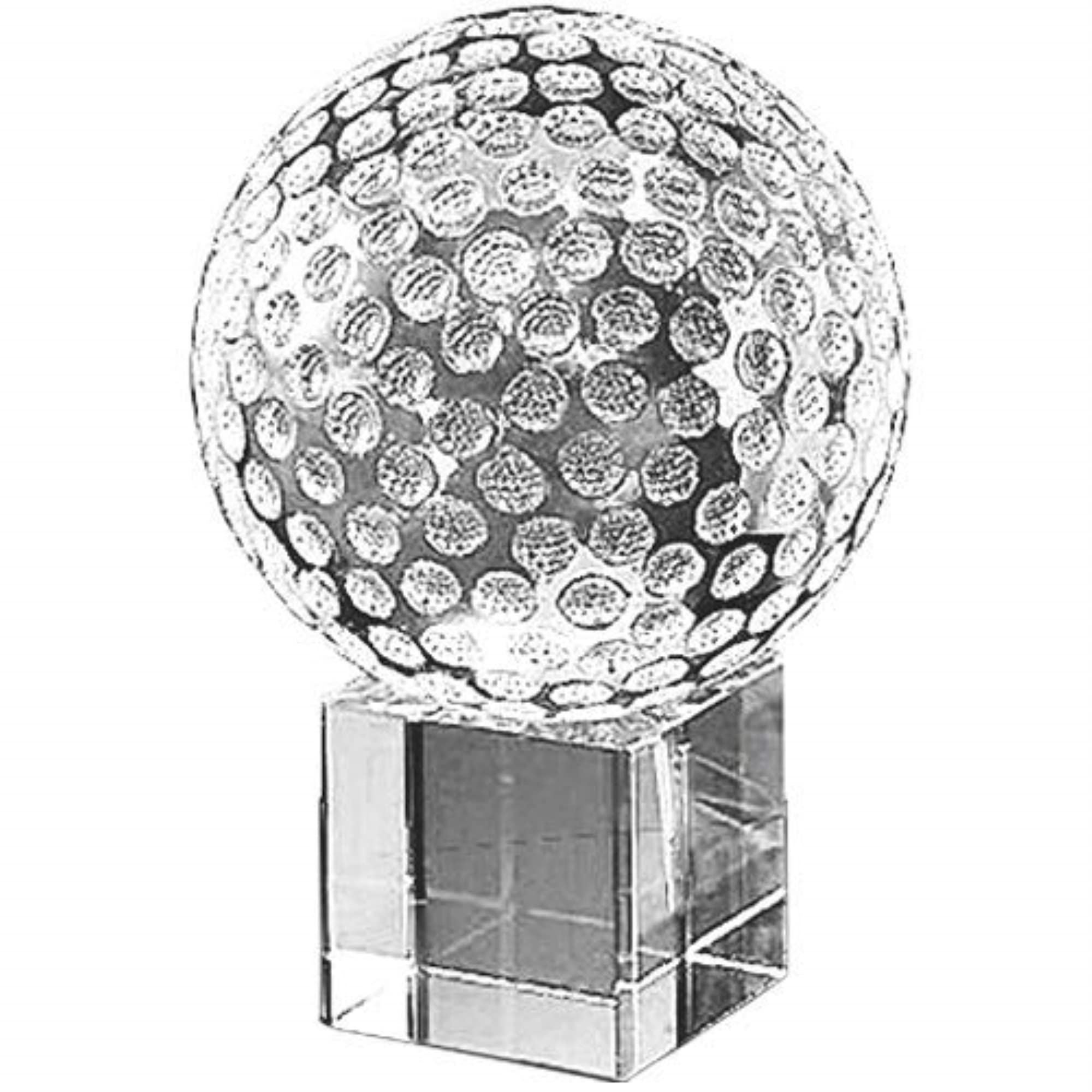 Amlong Crystal 2.3 Diameter Golf Ball with Crystal Stand