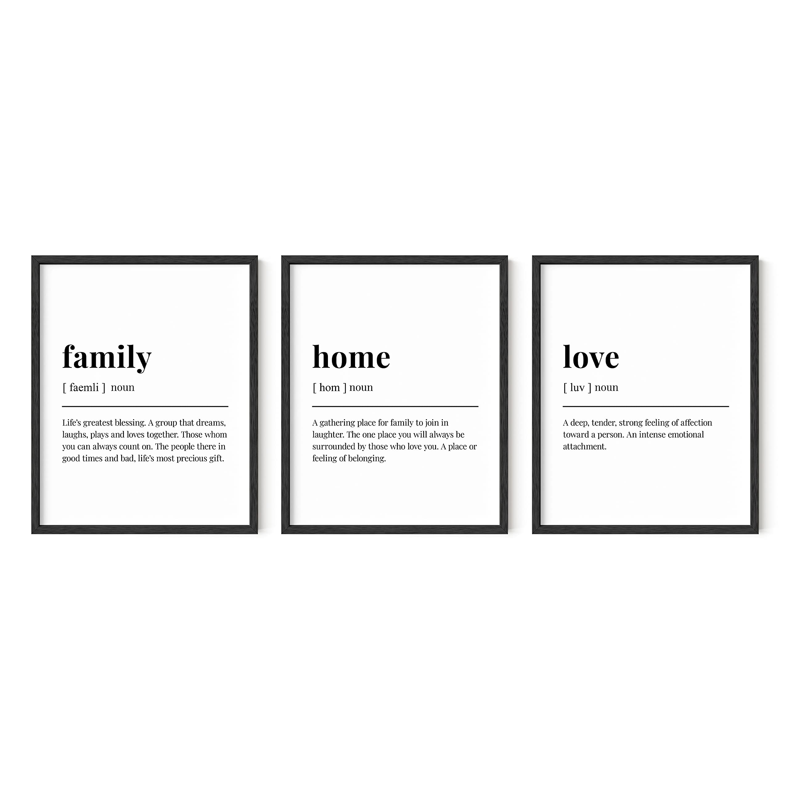 Haus And Hues Family Quotes Wall Art Love Picture Decor, Black And White Pictures For Family Wall Art Black And White Wall Art F
