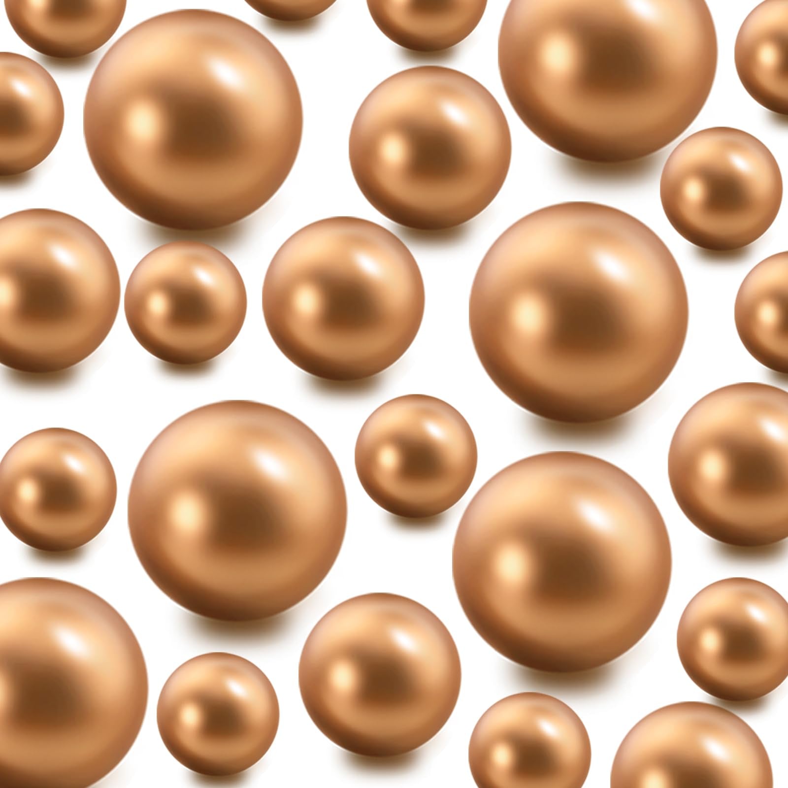 TMCLHXYNF 80Pieces Floating NO Hole Pearls for Vases,Makeup Beads,Highlight Faux Earth Gold Floating Candle Beads Vase Fillers f