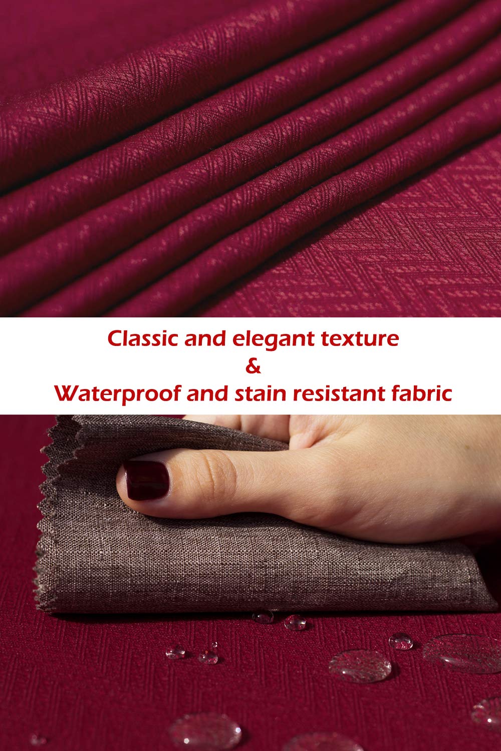 Red Placemats Set Of 4, Double Layered Burgundy Place Mats For Dining Table, Cranberry Waterproof Table Mats For Kitchen Table F