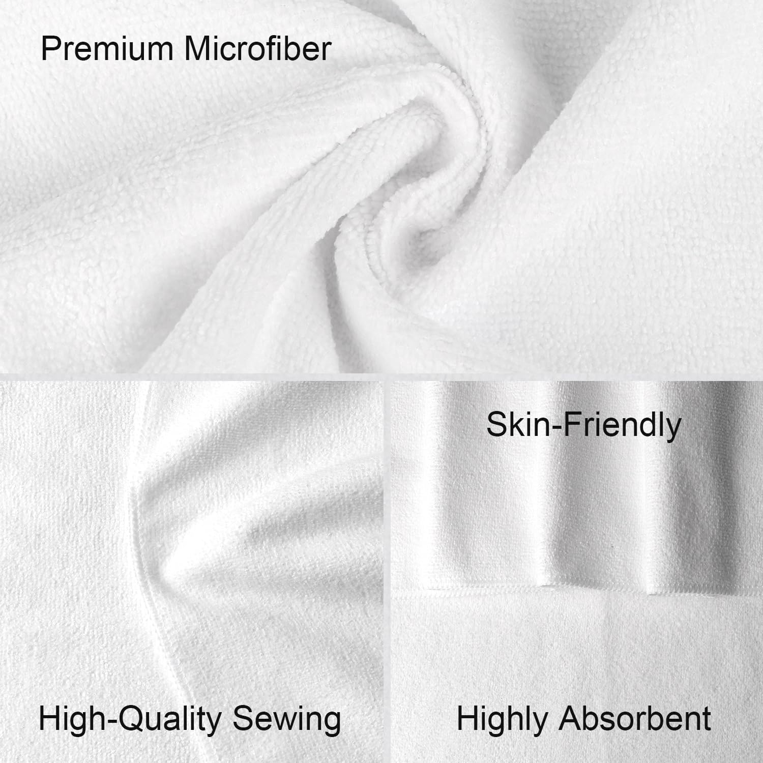 Orighty White Salon Towels, Pack Of 24(Not Bleach Proof, 18 X 30 Inches) Super Soft And Absorbent Microfiber Towels For Salon, H