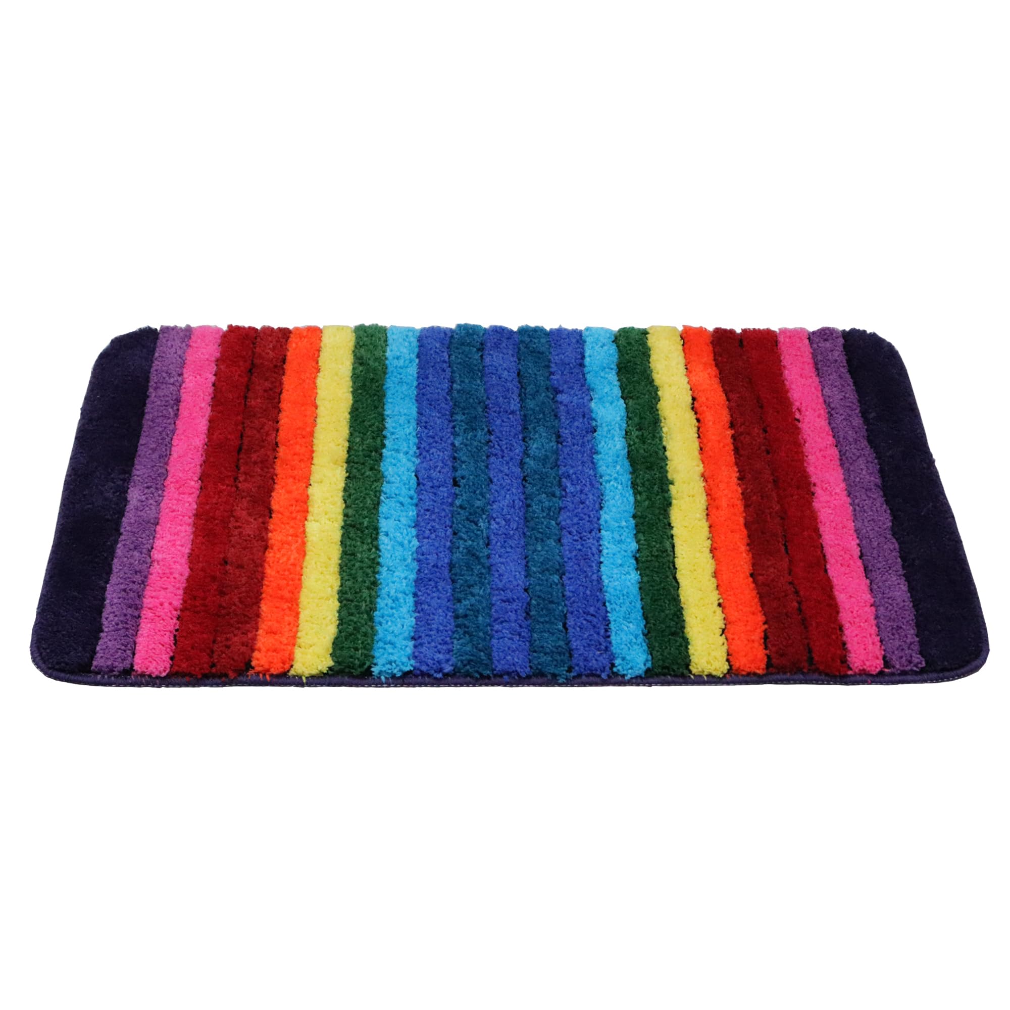 NIENLCIP Rainbow Bath Mat Colorful Bathroom Rugs Super Soft and Absorbent Microfiber Plush Bath Rugs with Non-Slip Backing for Bathroom Machine Washable 19 '' X 27 ''