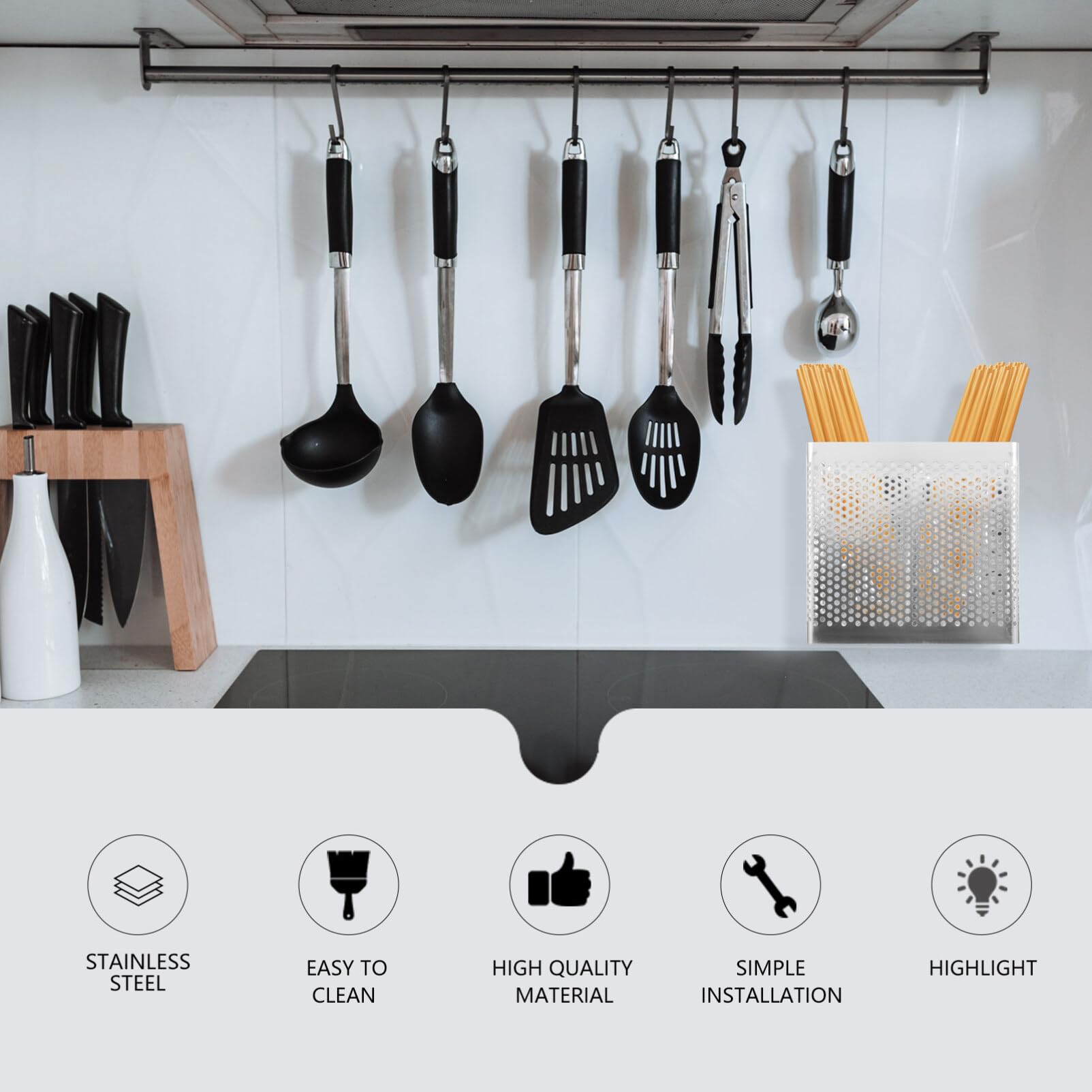 Doitool Chopstick Utensil Holder Utensil Drying Rack Hanging Utensil Drainer Chopstick Drainer Chopstick Drying Rack Holder