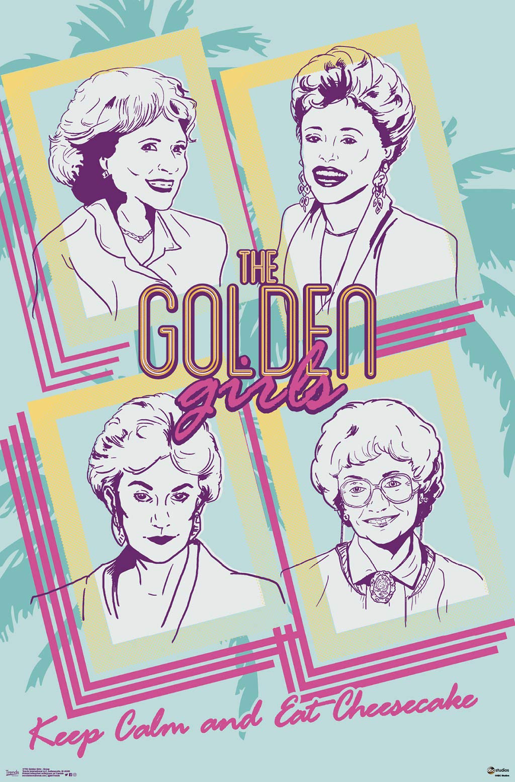 Trends International Golden Girls-Group Wall Poster, 22.375 In X 34 In, Premium Unframed Version