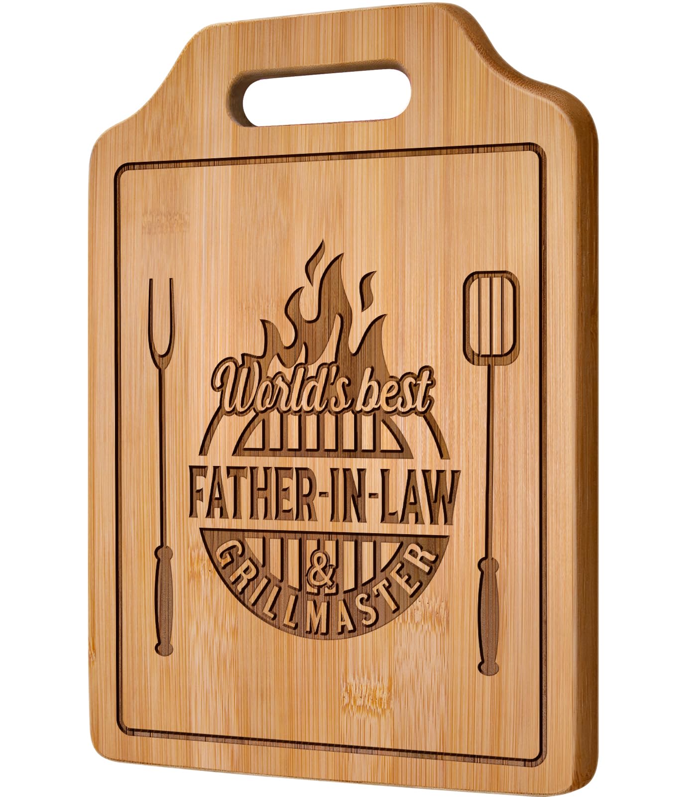 AceThrills Father in Law Gifts for Father In Law Christmas Birthday Gift - Engraved Cutting Board 12.3 L ?8.7 W ?0.4 Th