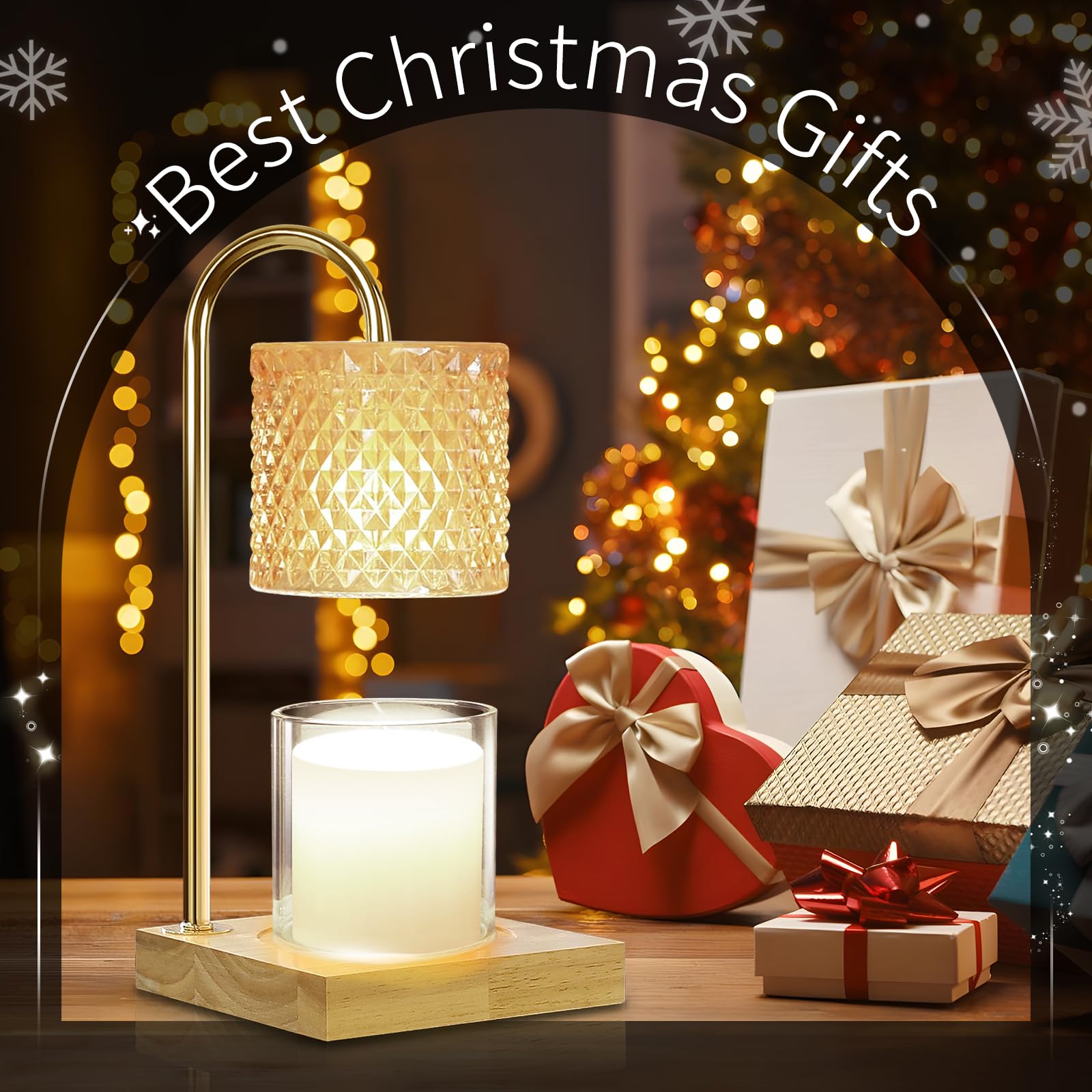 2 Pack Candle Warmer Lamp with Timer & Dimmer, Perfect Housewarming & Birthday Gifts for Women and Mom, Stylish Home Decor for S