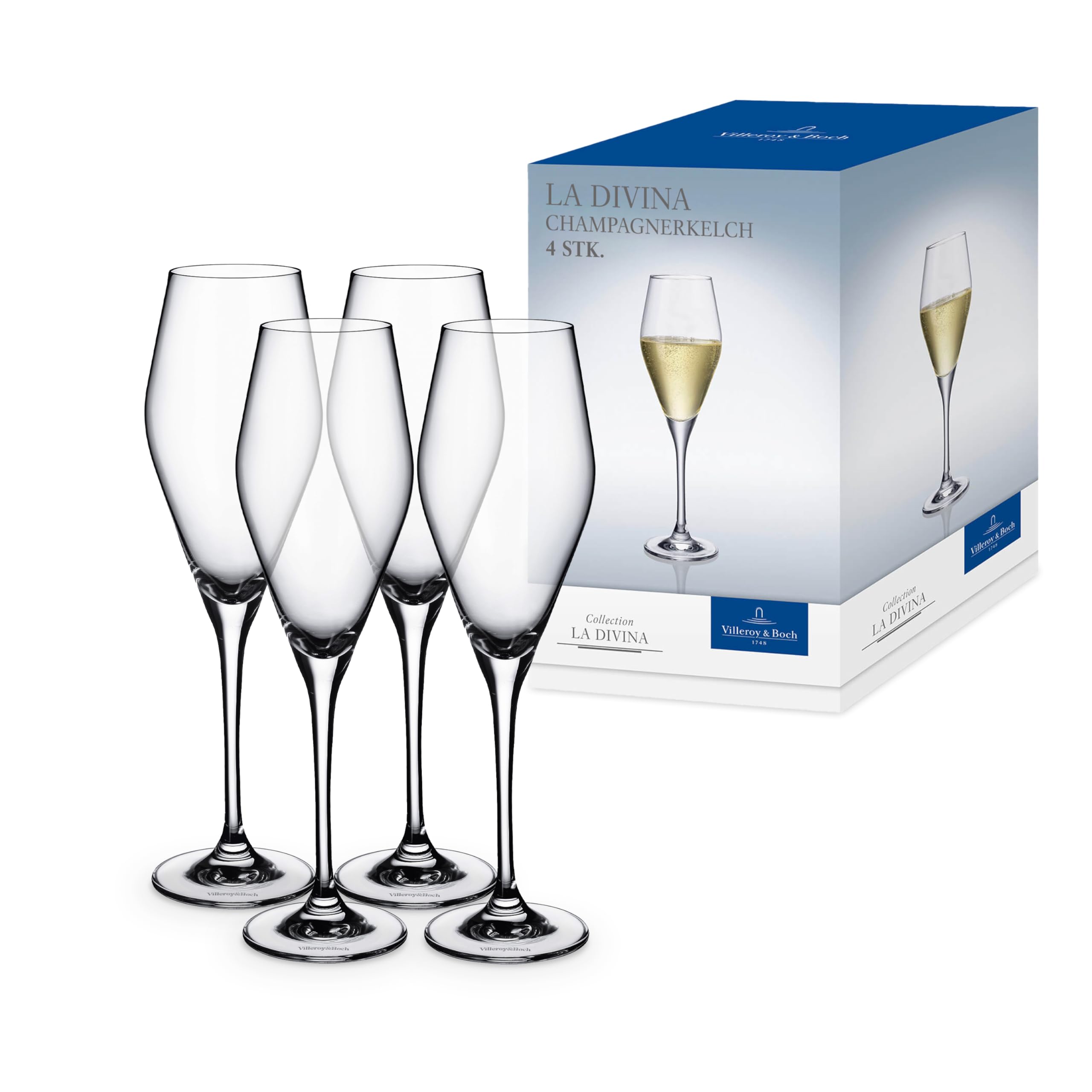 Villeroy & Boch La Divina Champagnerkelch, Set 4Tlg. Glass
