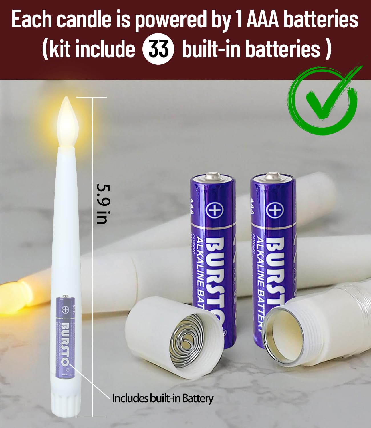 Tenmiro 32pcs Floating Candles with Wand Magic Hanging Candles, Flameless Warm Light Flickering Battery Operated Candles, Floati