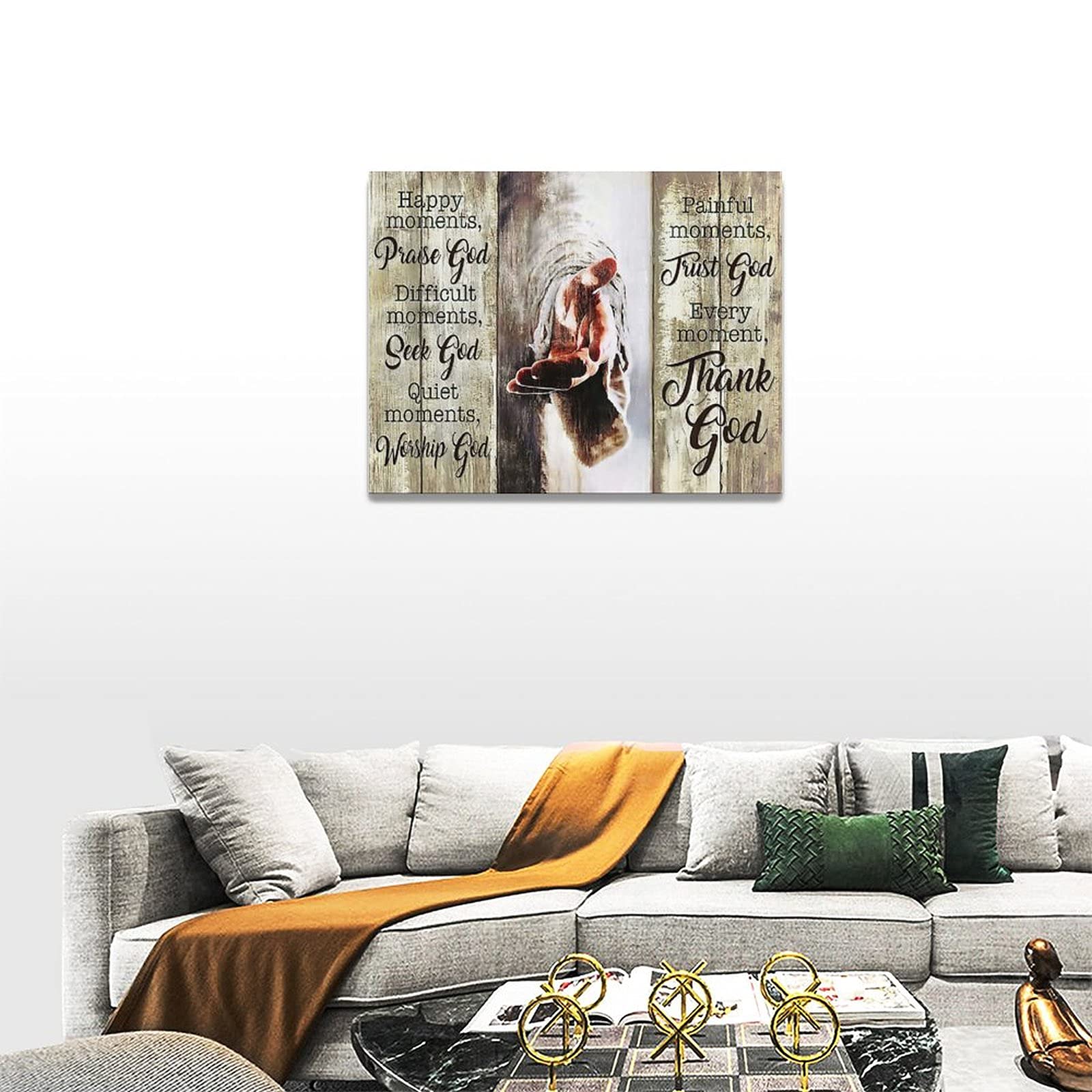 Amazing Jesus Poster Christian Religious Canvas Wall Art Every Moment Thank God Painting Christ Pictures Prints Hand Of God Artw