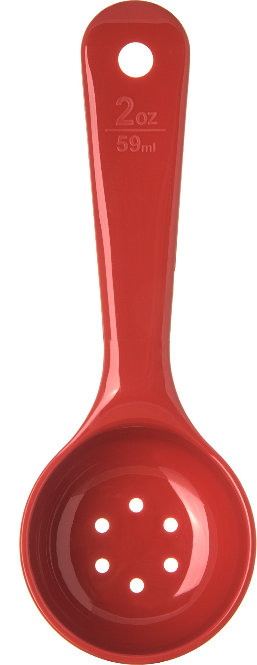 Cfs Measure Miser Perforated Measuring Spoon With Short Handle, 2 Ounce, Red (Pack Of 12)