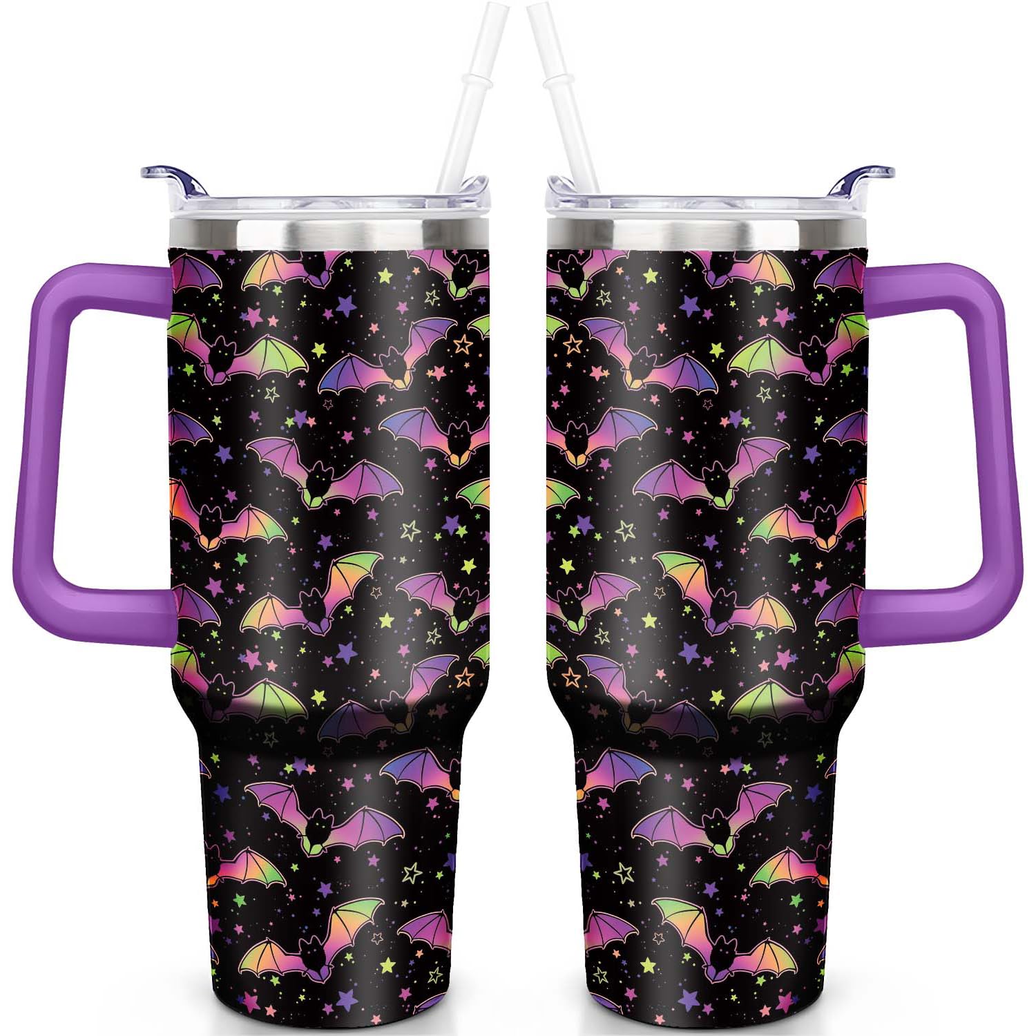 Mloabuc Halloween Tumbler 40oz Bat Vampire Tumblers