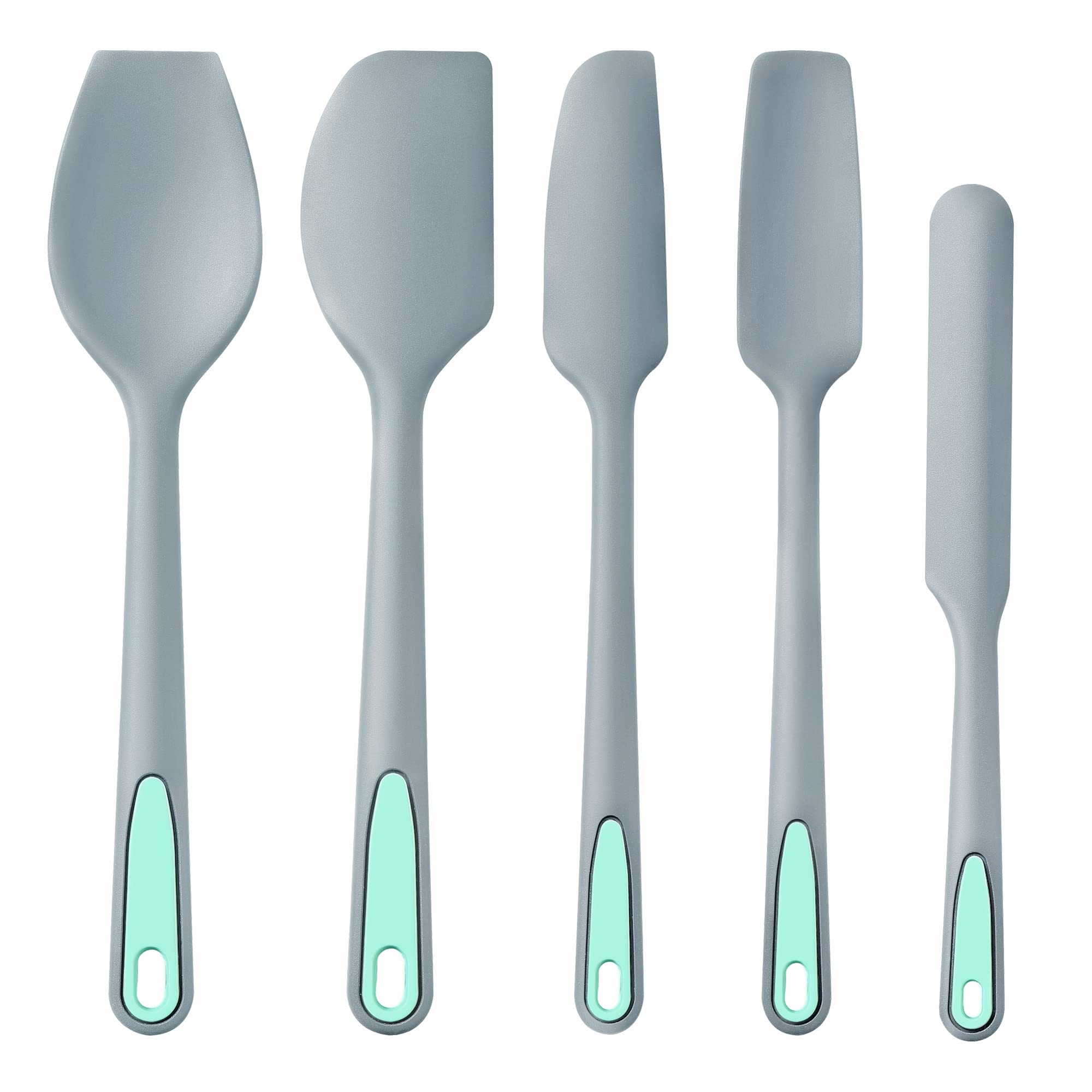 To Encounter Silicone Spatula Set, 5 Pieces Seamless Spatula, Heat-Resistant Turner Spatulas, Nonstick For Baking, Cooking & Mix