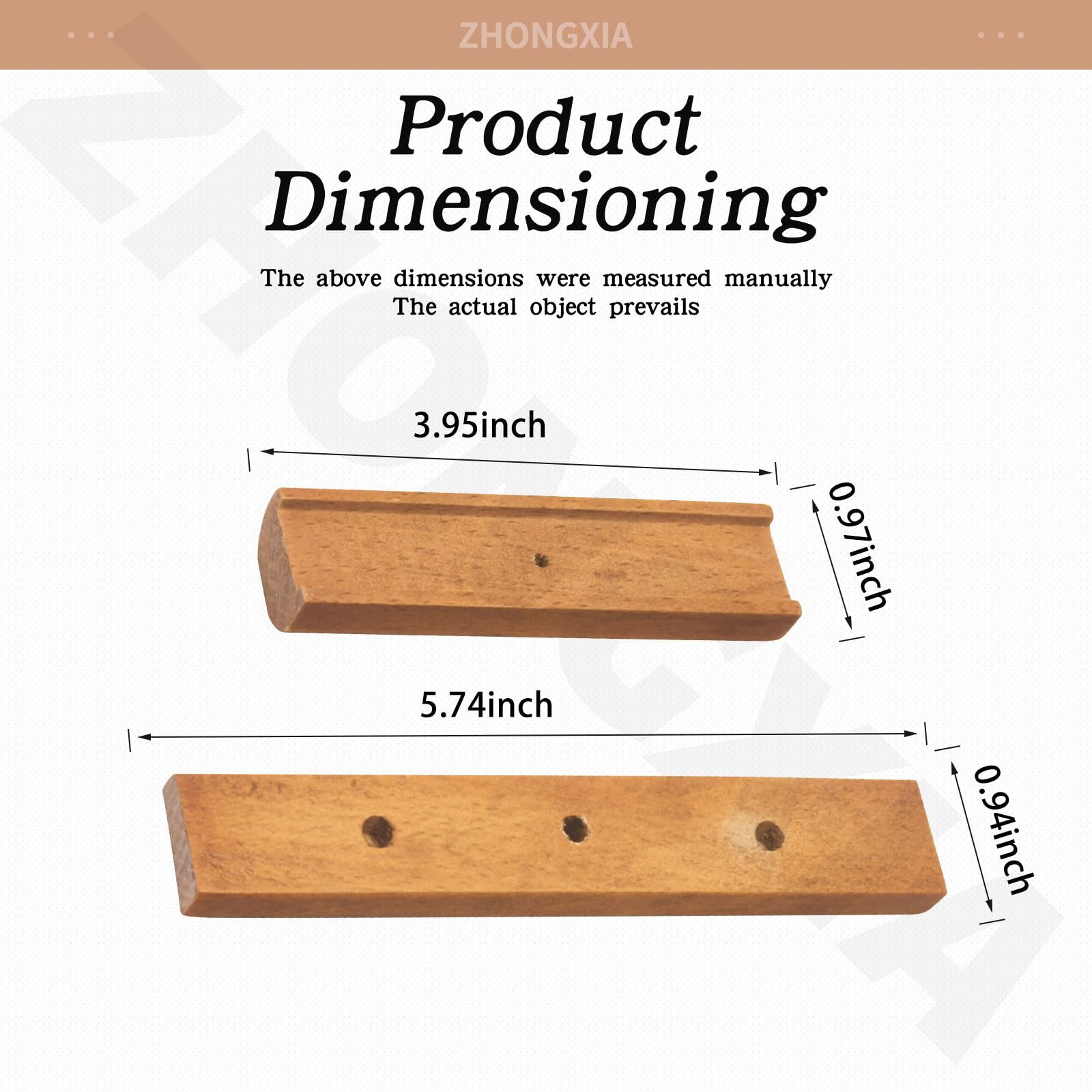 2 Pack Cherry Wood Replacement Handle Compatible With Weber Charcoal Grill, Fits 22.5'' And 18.5'' One Touch Grills And Many Sim