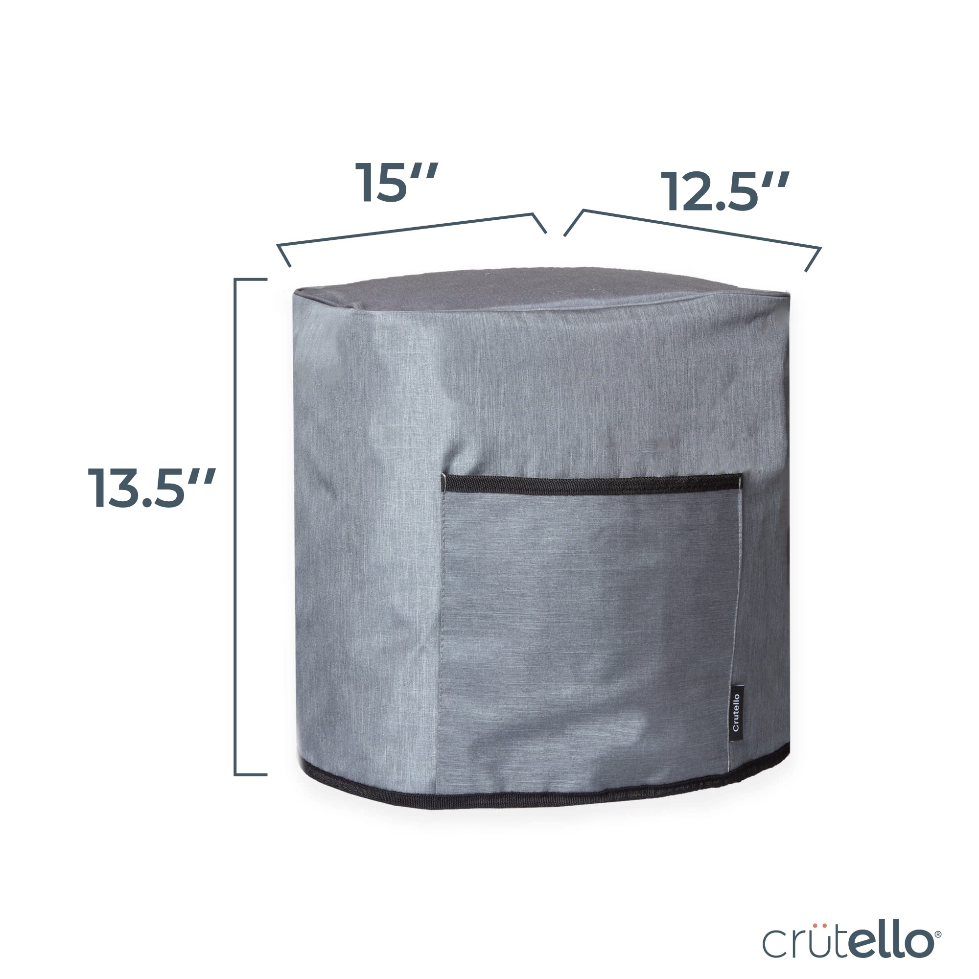 Crutello Air Fryer Cover With Storage Pockets For 10 Quart Fryer - Small Appliance Dust Covers, Kitchen Appliance Air Fryer Cove