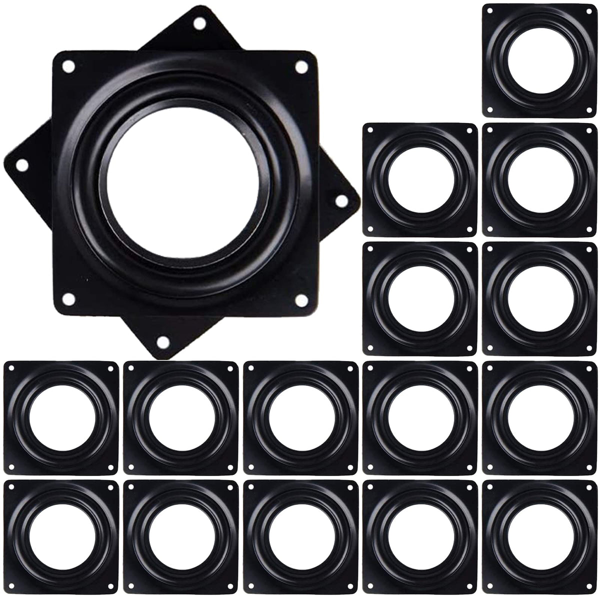 Fasmov 16 Pack 4-Inch Lazy Susan Turntable Bearings, 5/16    Thick Swivel Plate For Serving Trays, Kitchen Cabinet, Craft Projec