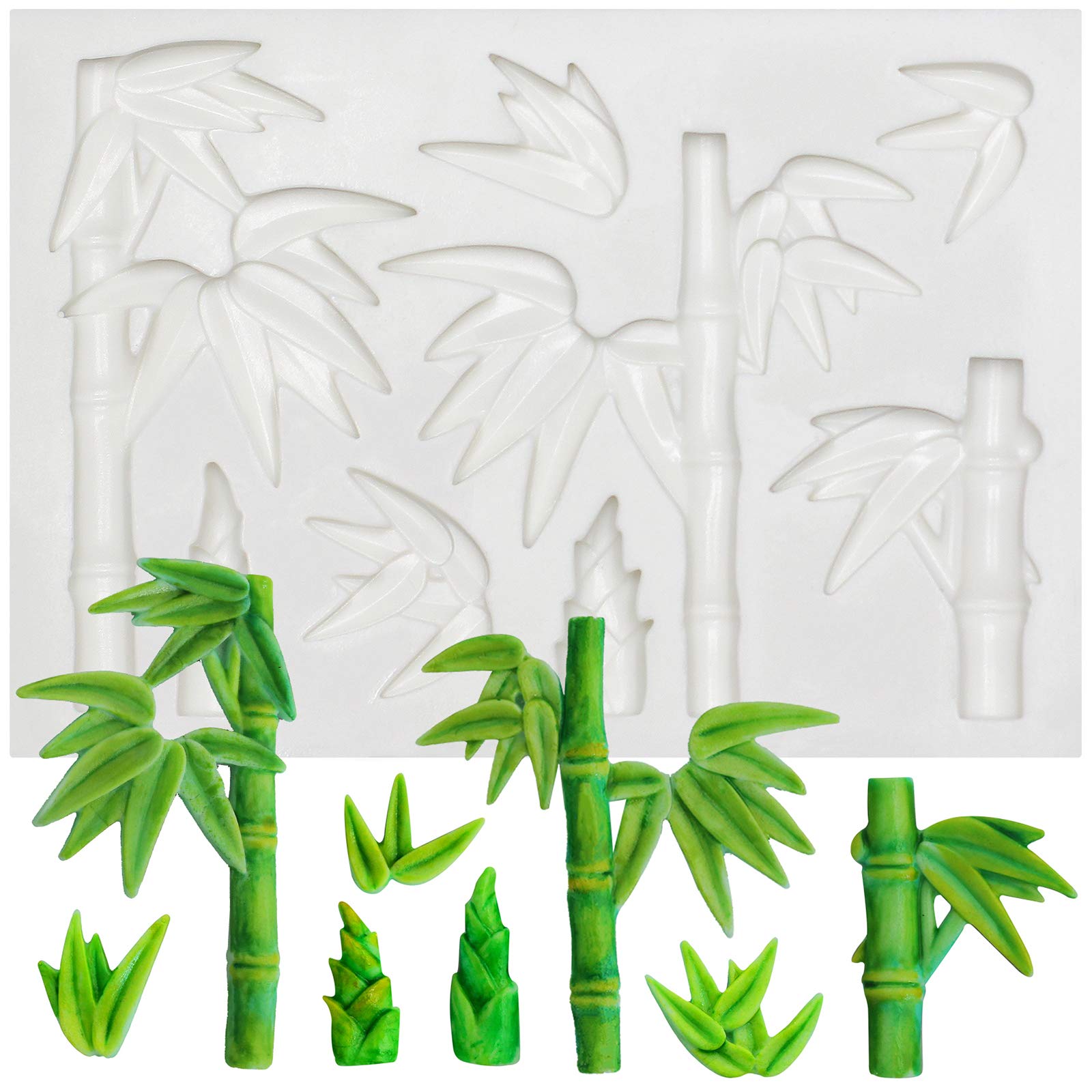 Funshowcase Bamboo Silicone Mold For Fondant Cake Border Decoration