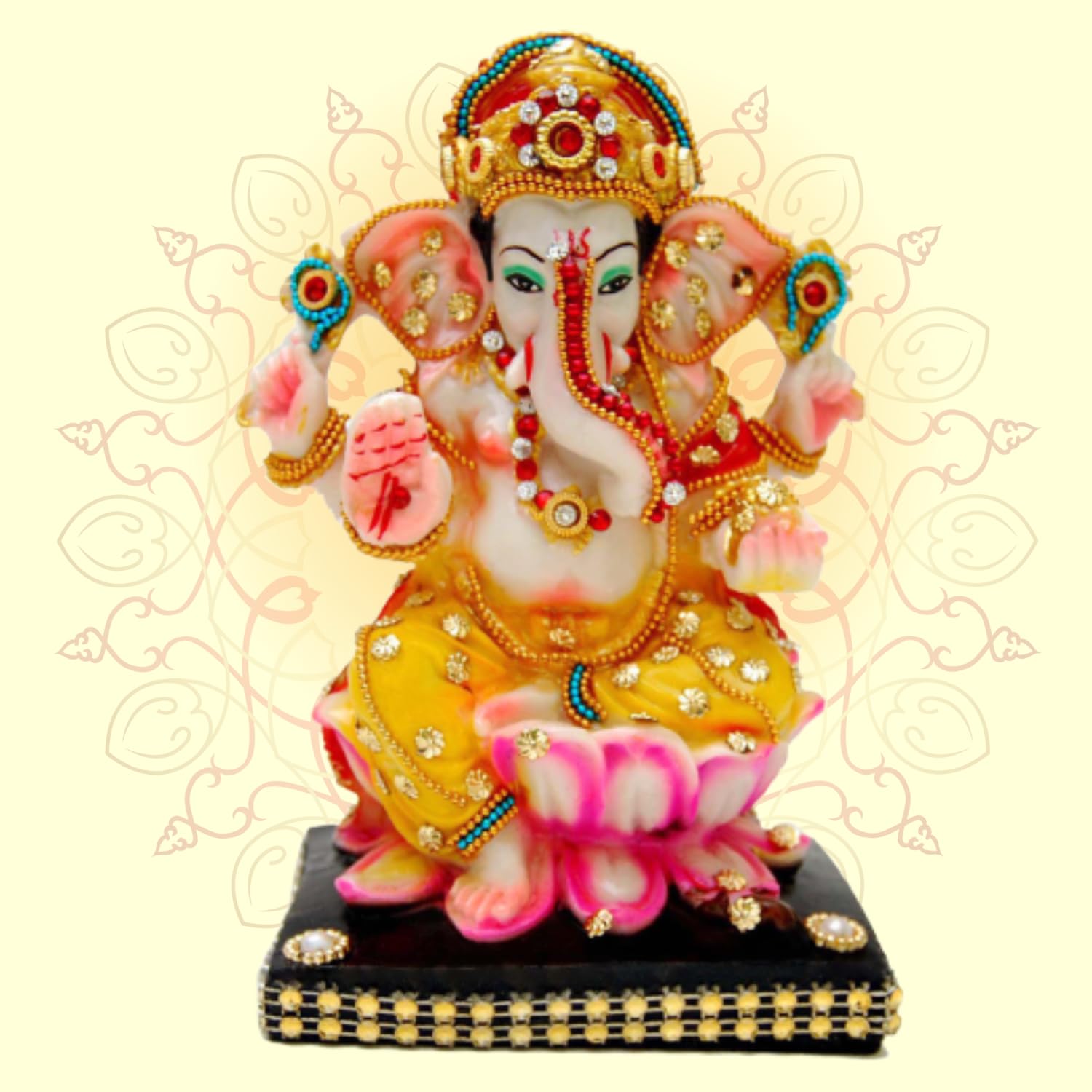 Buji Craft Ganesh Ji Lord Ganesha Car Dashboard Ganesh Statue Ganesh Murti Ganeshji Idol Ganpati Baba Ganpati Murti S5030