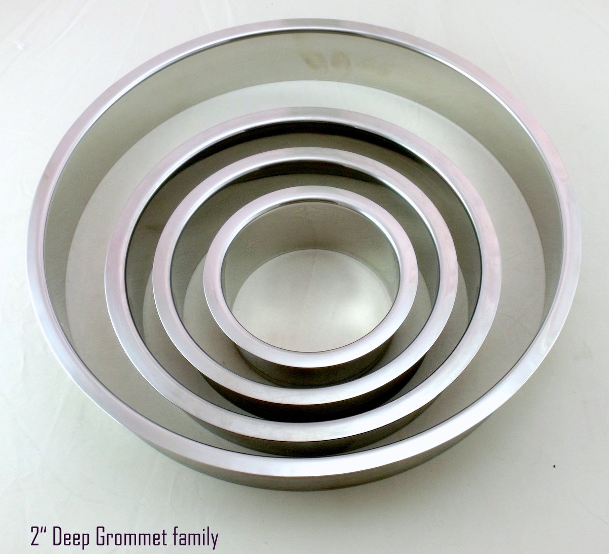 Hardware Concepts Polished Stainless Steel 4'' X 2'' Trash Grommet (1)