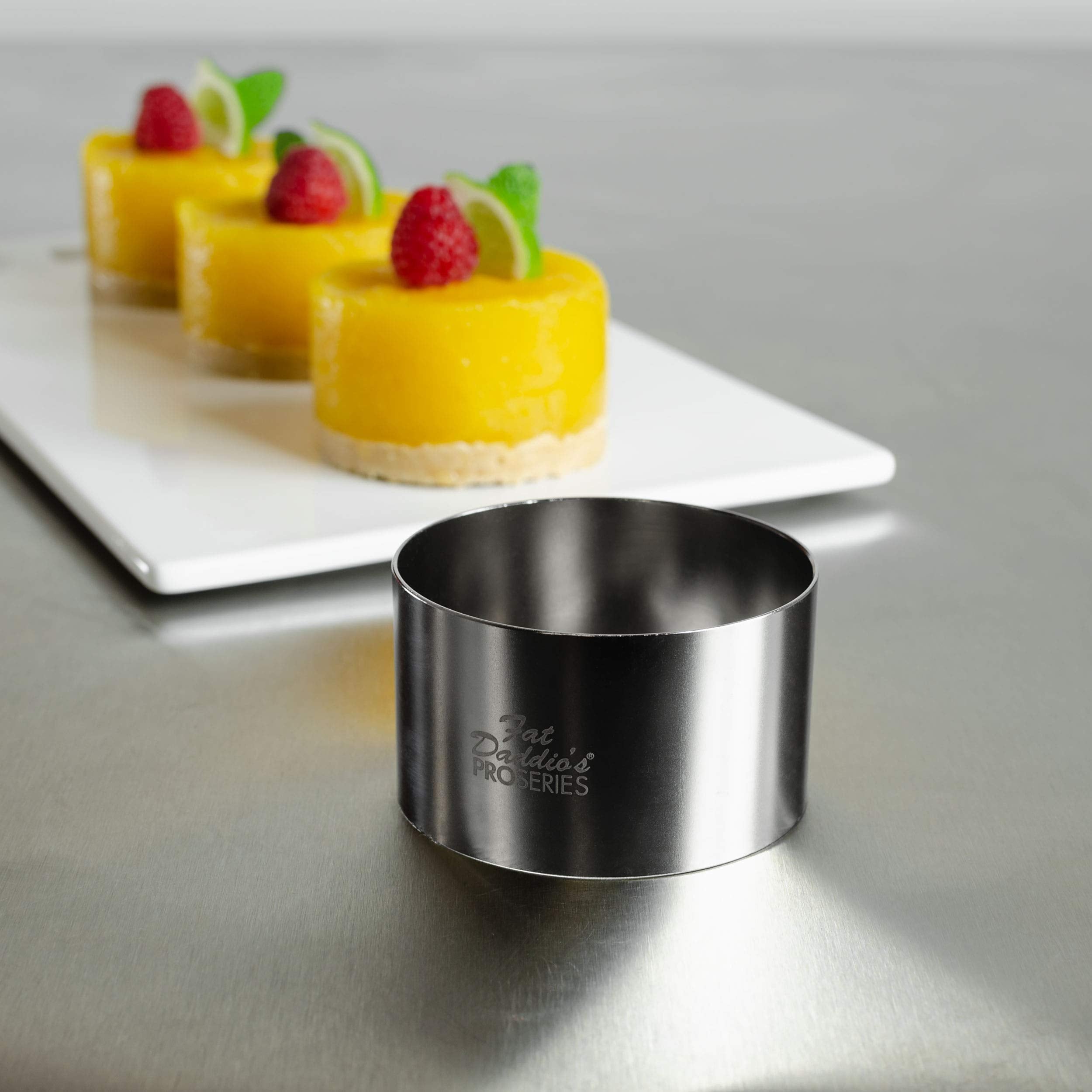 Fat Daddio'S Stainless Steel Round Cake & Pastry Ring, 2.5 X 2 Inch