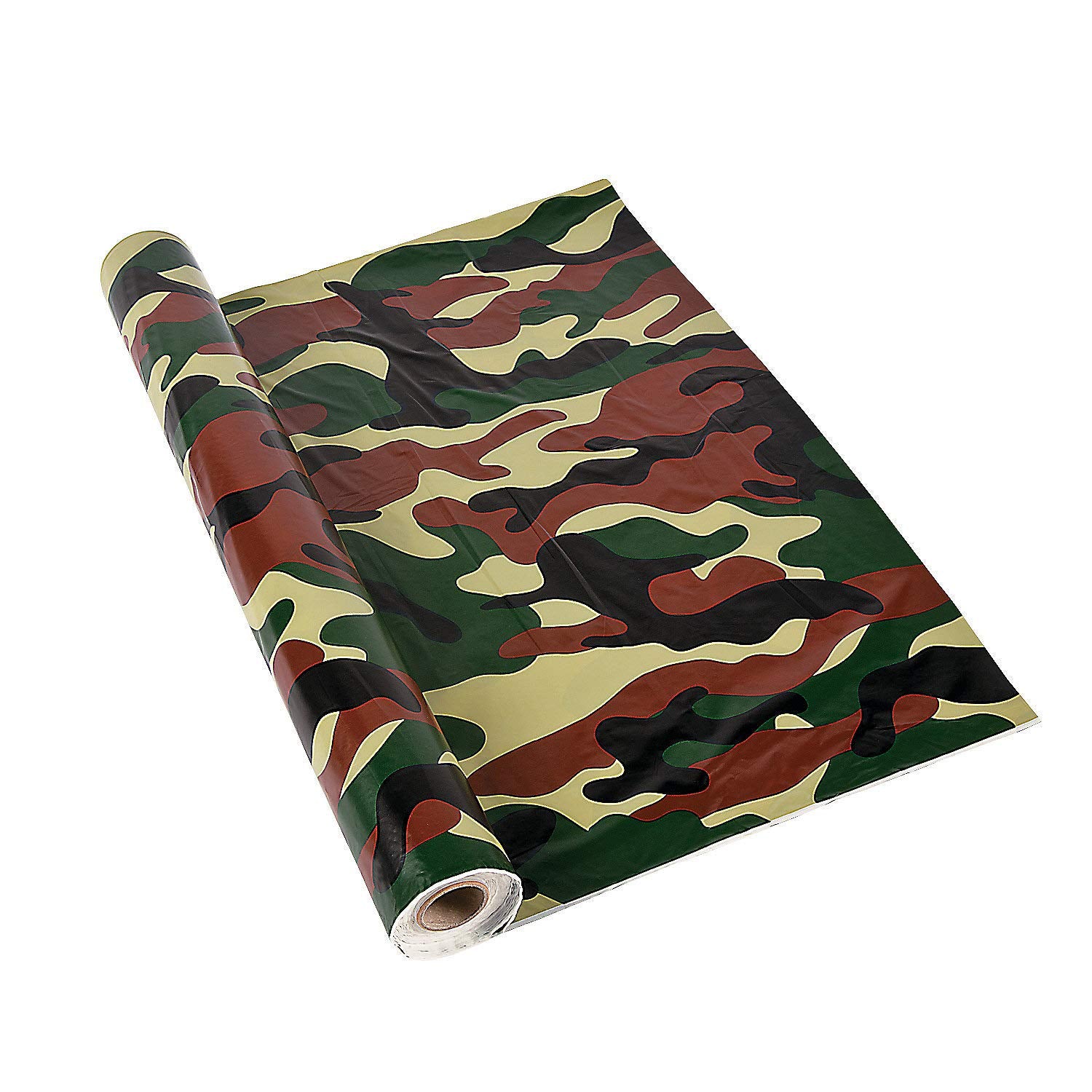 Fun Express Camo Tablecloth Roll (100 Ft) Disposable