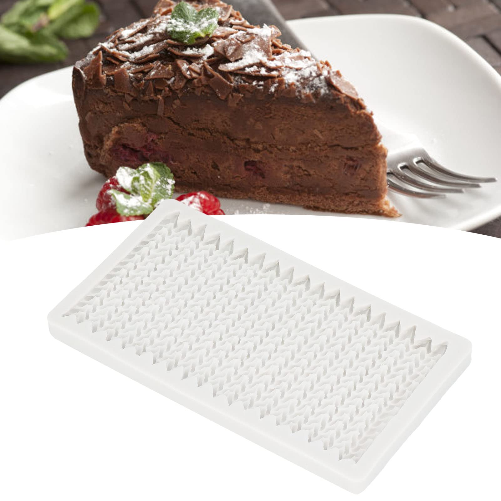 Fondant Ribbed Knit Border, Silicone Jumper Knitting Texture Silicone For Fondant Chocolate Cake Decoration