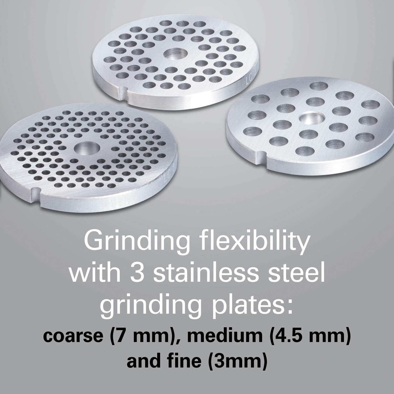 HAMILTON BEACH PROFESSIONAL 63245 Stand Mixer Specialty Metal Meat and Food Grinder Attachment Set  STAINLESS STEEL
