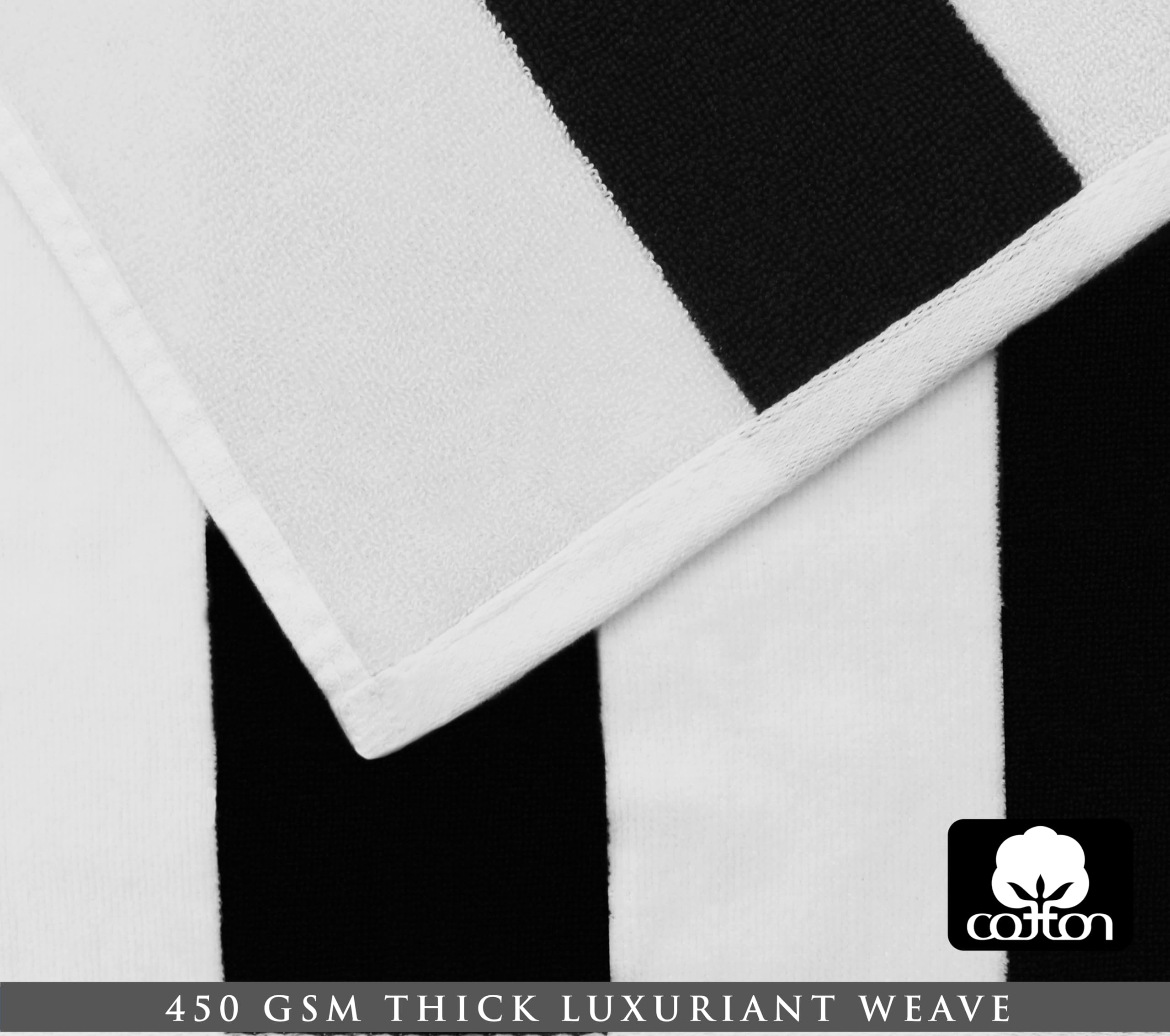 Cotton Craft Oversized Beach Towel - 2 Pack Xl Beach Towel - 100% Cotton Velour - Big & Huge - Thick Plush 450 Gsm Super Soft Lu