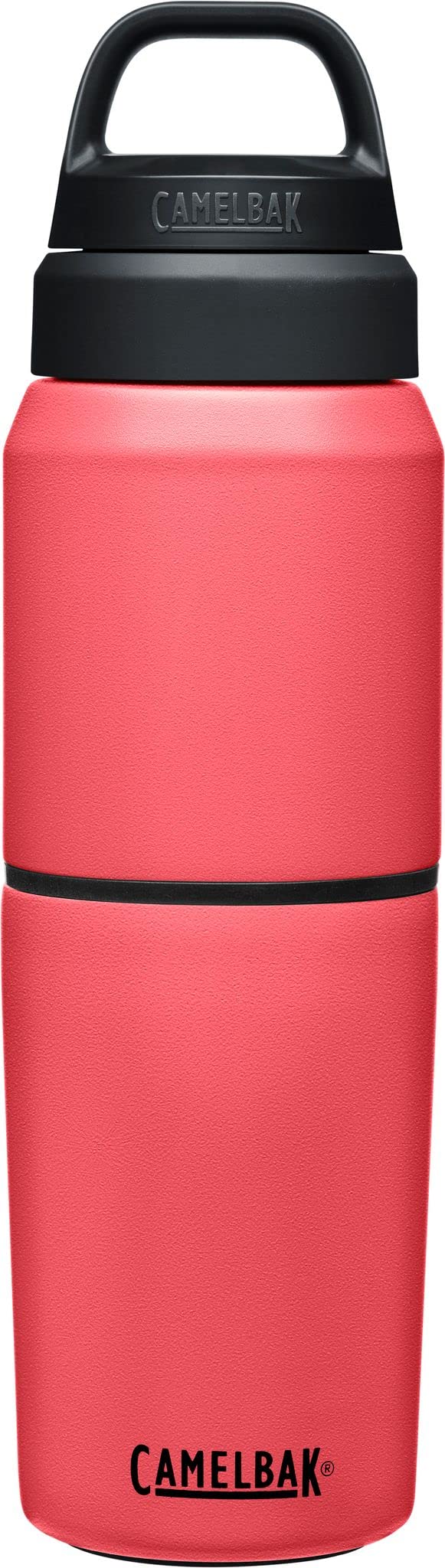 Camelbak Products Multibev Water Bottle & Travel Cup - Vacuum Insulated Stainless Steel - Wild Strawberry - 17Oz Bottle & 12Oz C