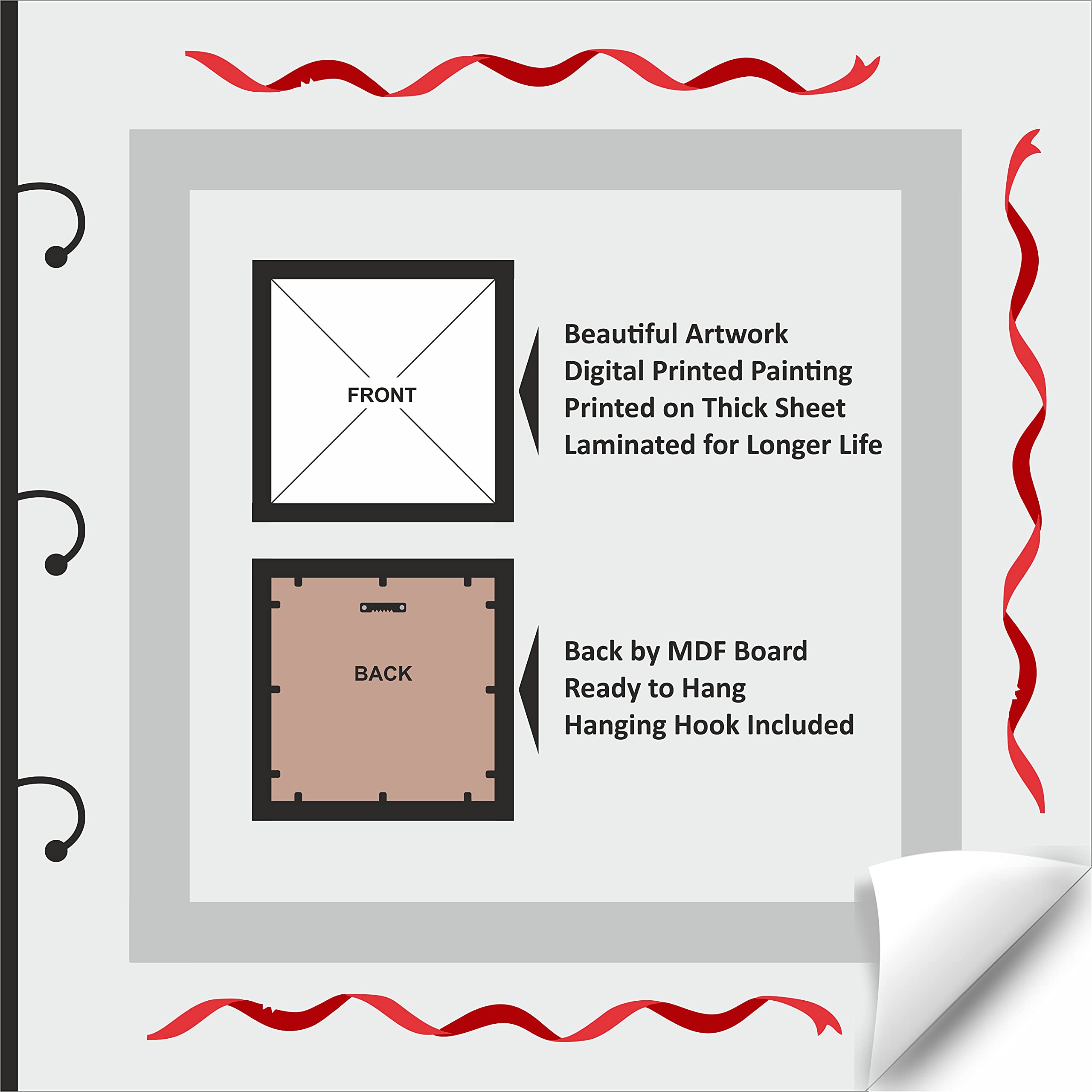 AGRADA - Framed Surya Bhagwan Picture Painting for Home, Office, Puja Room Wall Decor in Home Decorative Gift Item Digital Repri