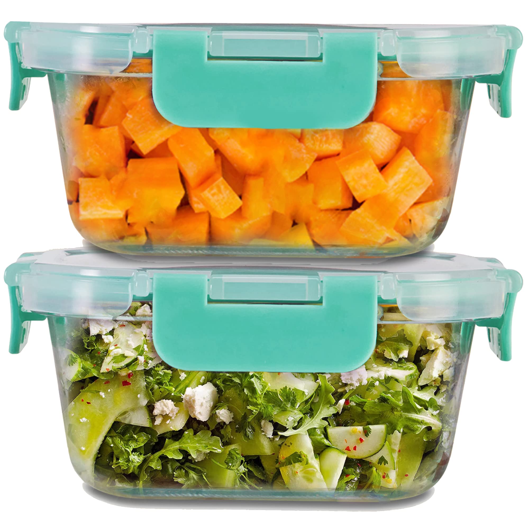 Allo Foodsafe 800Ml Square Glass Food Storage Container With Break Free Detachable Lock, Oven Safe Microwave Safe, High Borosili