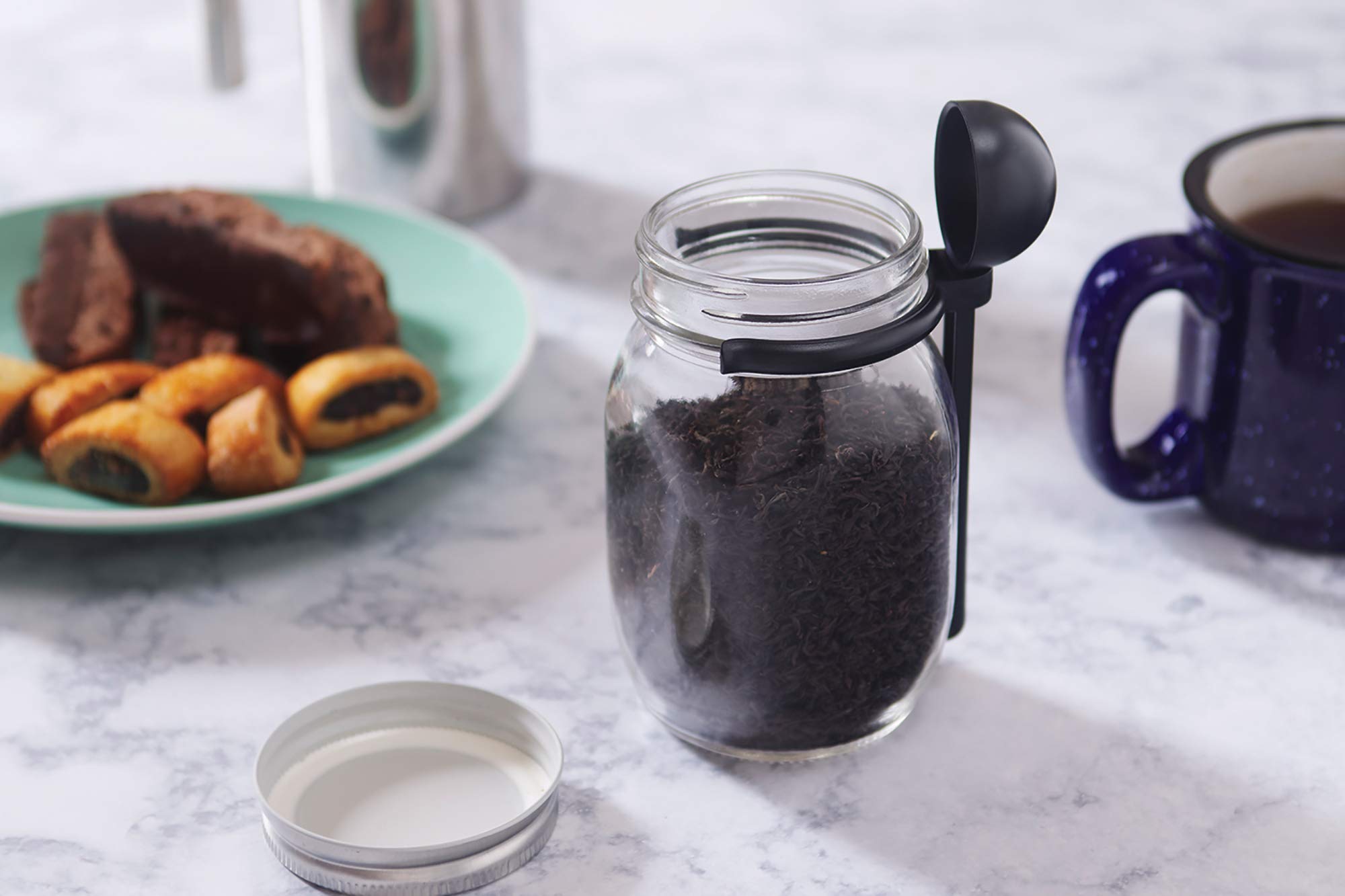 Jarware Coffee Spoon Clip For Wide Mouth Mason Jars, 6''