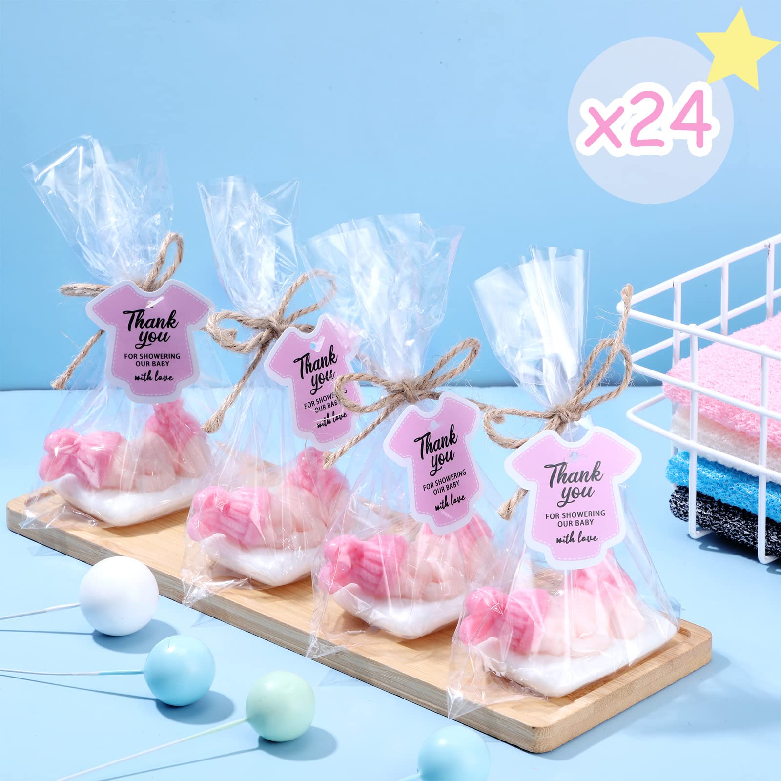 Otuuz 24 Packs Baby Shower Soap Favors Baby Shower Favors Handmade Sleeping Baby Gift Soap Baby Shower Scented Soap Favors With