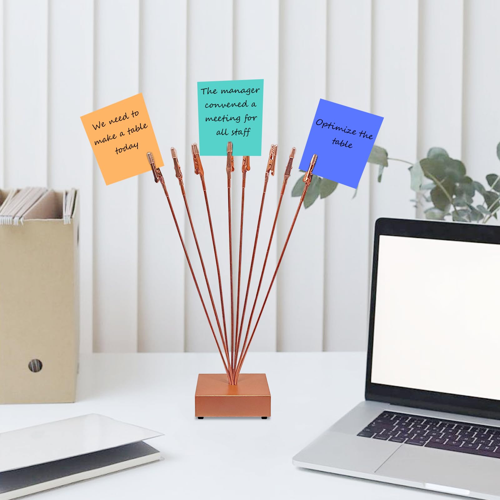 Photo Tree Holder Clip Cube Base,8 - Branch Money Trees Gift Card Holder with Clips,Picture Holder Stand for Christmas Wedding G