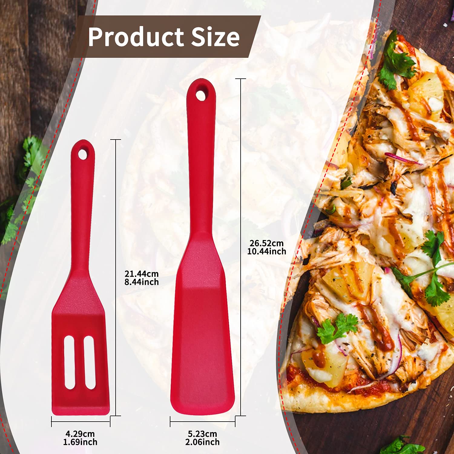 Mini Silicone Spatula Flexible Nonstick Serve Heat-Resistant Cookie Slotted Spatula For Flip Eggs In Small Frying Pan Cookie Bat