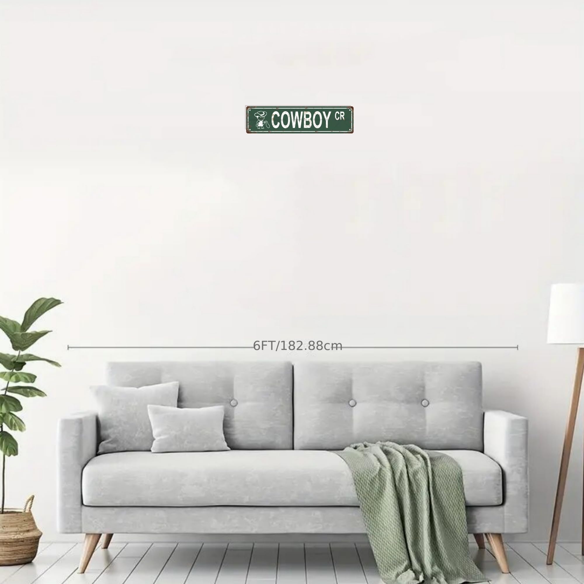 COWBOY CR PEOPLE Metal Tin Street Sign Bar Cafe Garage Cave Home Room Wall Bathroom Farmhouse Garden Porch Patio Decor, 16 x 4 I