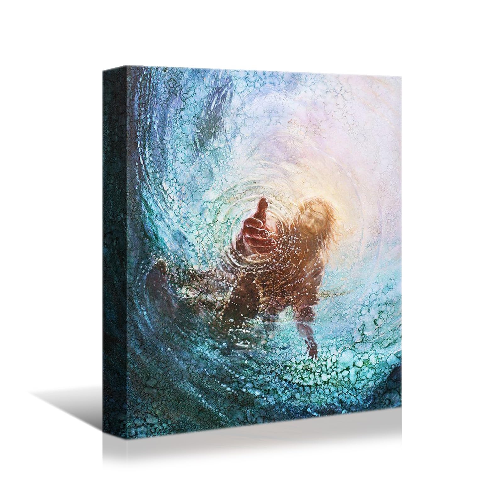 Yonica Jesus Christ Canvas Wall Art The Hand Of God Poster Modern Religious Hd Framed Print Painting Picture Artwork For Bedroom