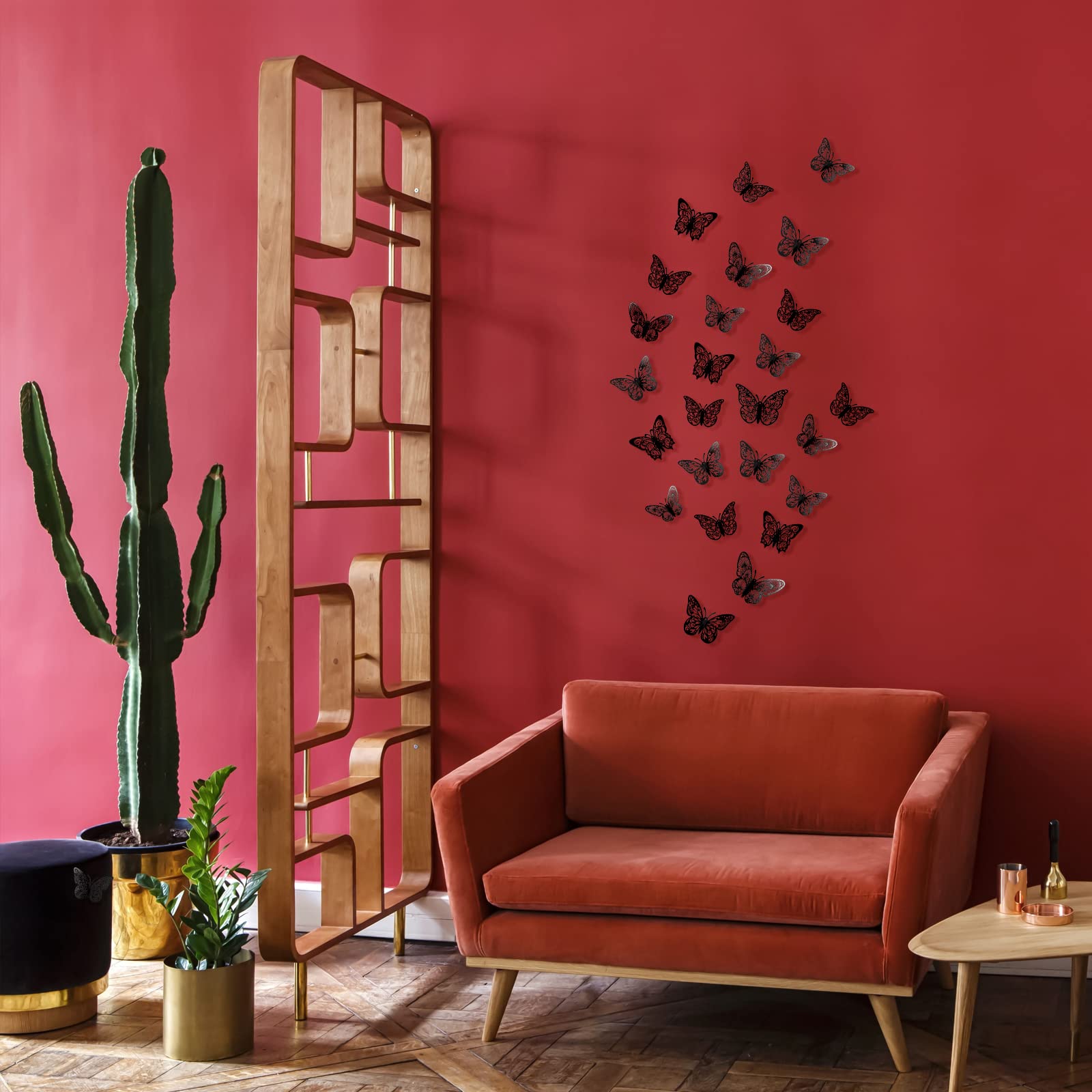72 Pcs Black Butterfly Decorations, 3 Sizes 3 Styles, 3D Butterfly Wall Decor, Butterfly Party Decorations, Birthday Decorations