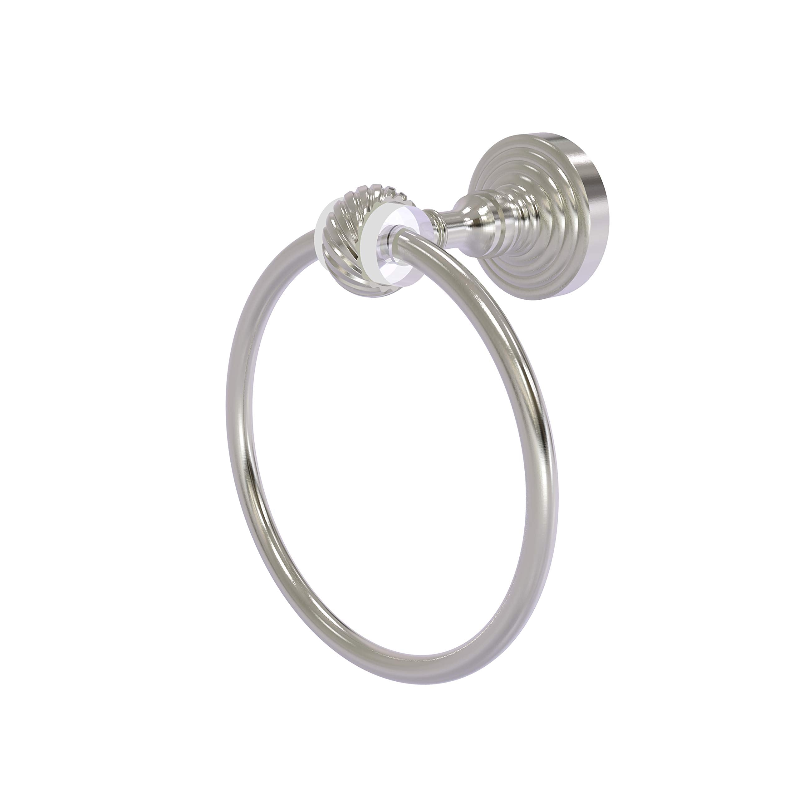 Pacific Grove Collection Towel Ring with Twisted Accents - Satin Nickel