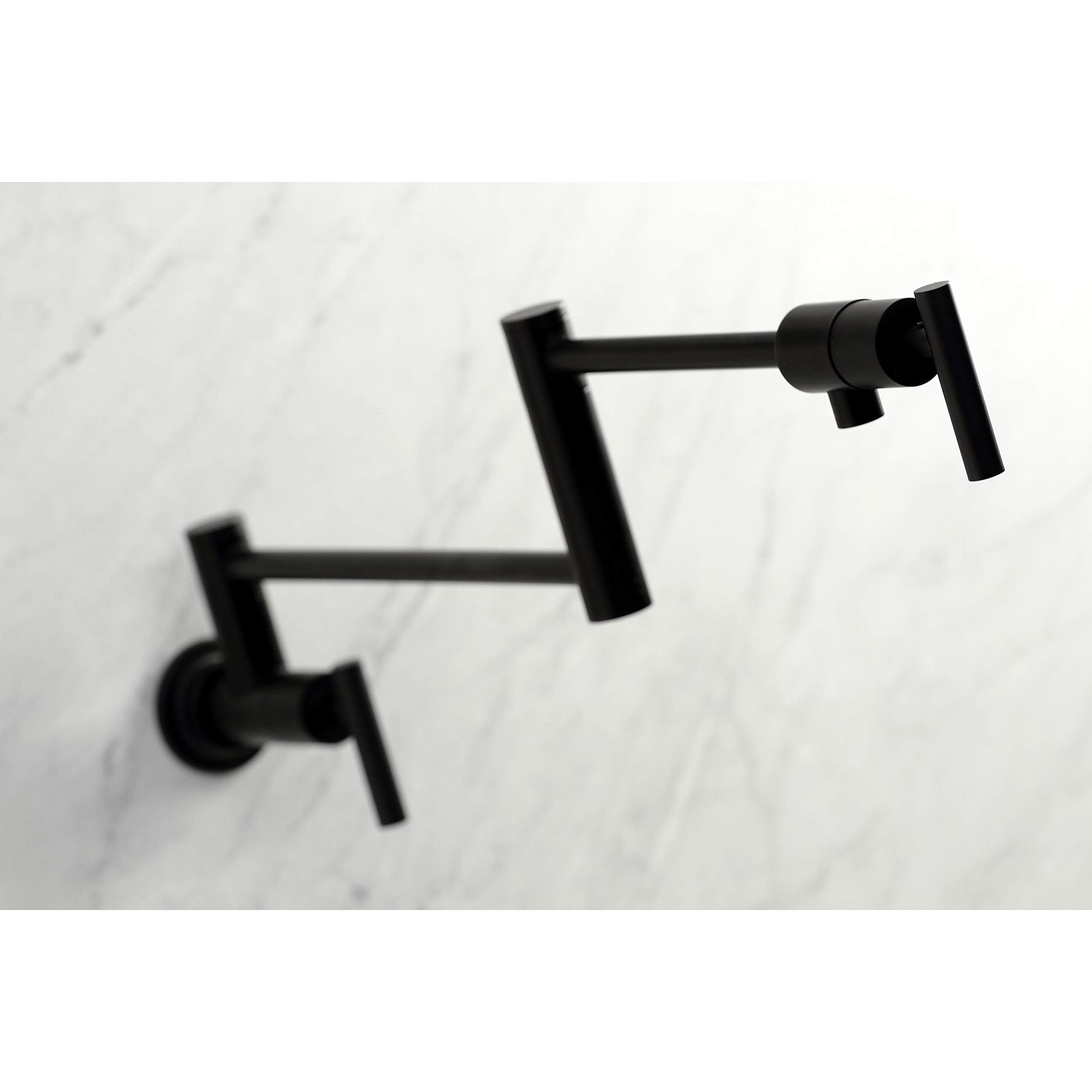 Kingston Brass Ks4100Cml Manhattan Pot Filler, Matte Black