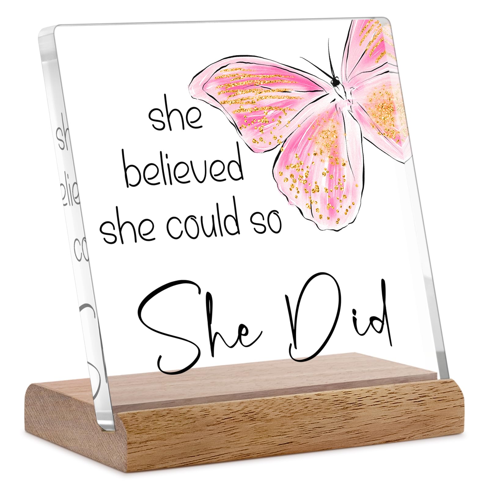 FreeJac Congratulations Gifts for Women - College Graduation Gifts for Her New Job Gifts - She Believed She Could so She Did Acr