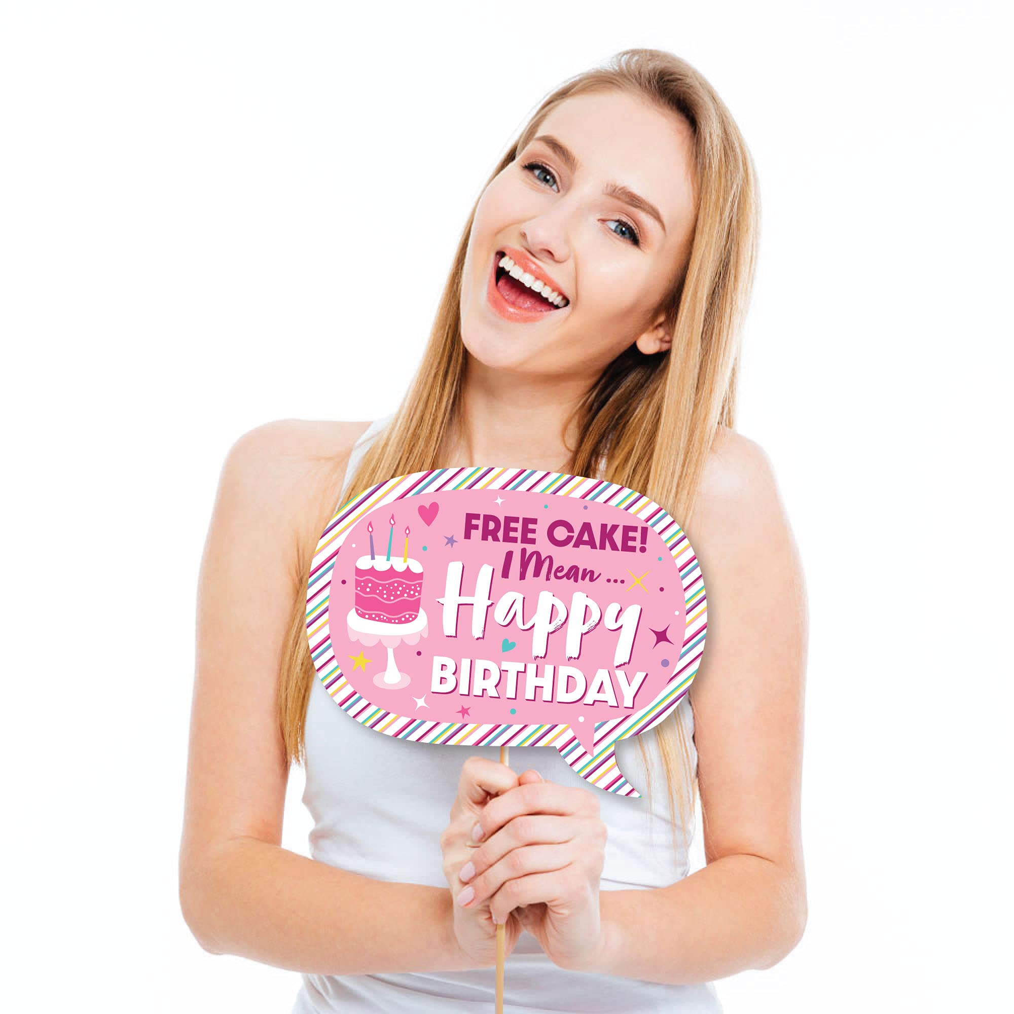 Big Dot Of Happiness Funny Girl 13Th Birthday - Official Teenager Birthday Party Photo Booth Props Kit - 10 Piece