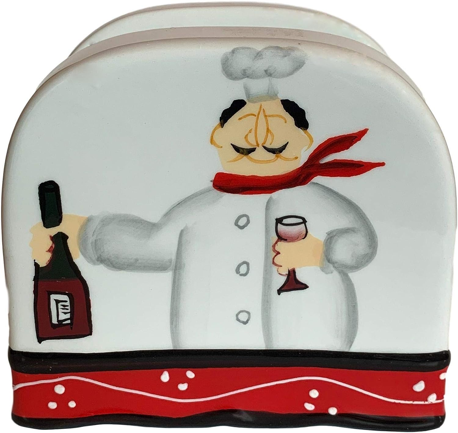 Ack Ceramic Hand Painted Napkin Holder For Kitchen, Resturant, Kitchen D  Cor, Tabletop Napkin Dispenser(Tuscany Colorful Plump